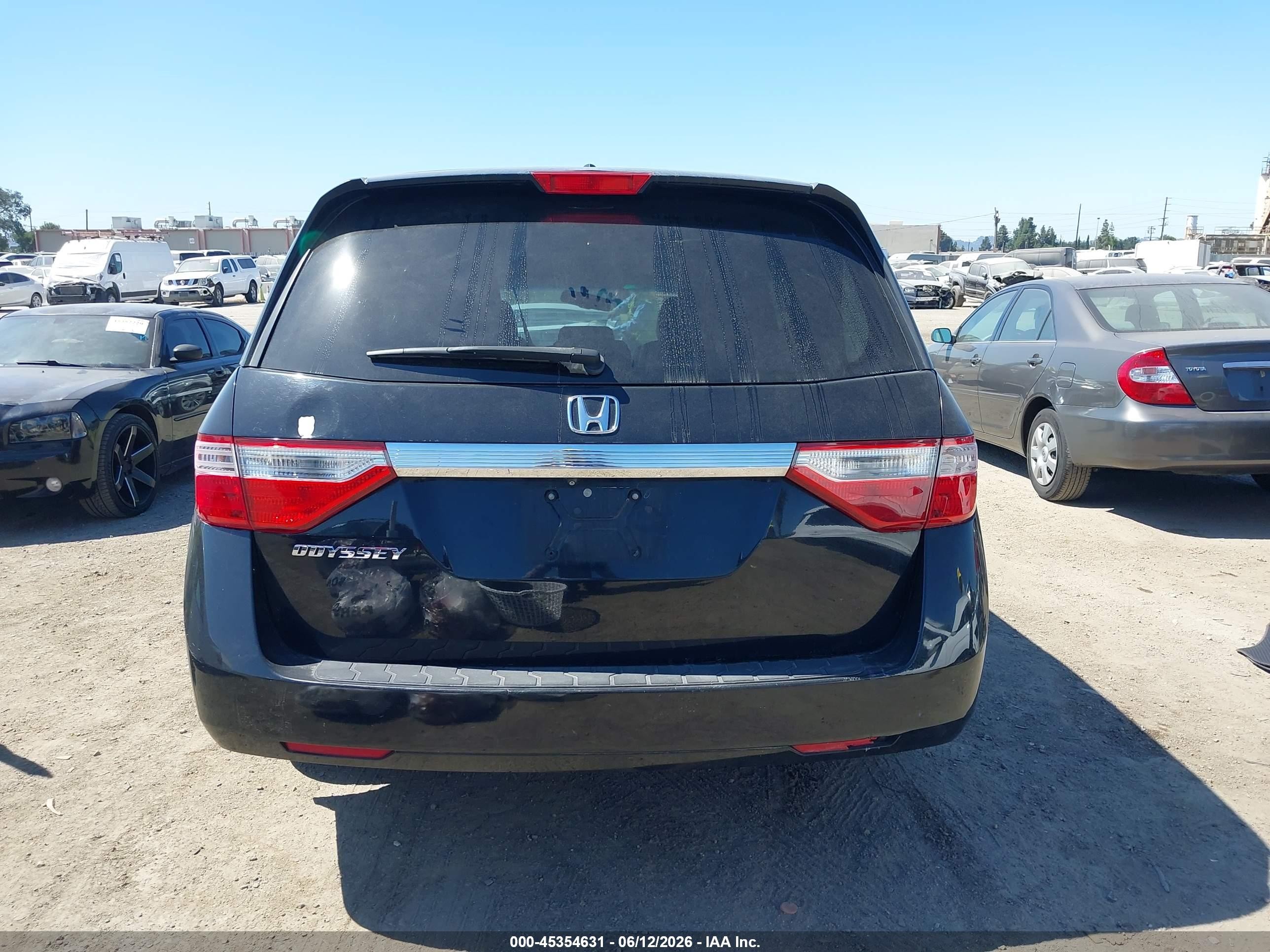 2012 Honda Odyssey Ex-l Black vin: 5FNRL5H62CB085594