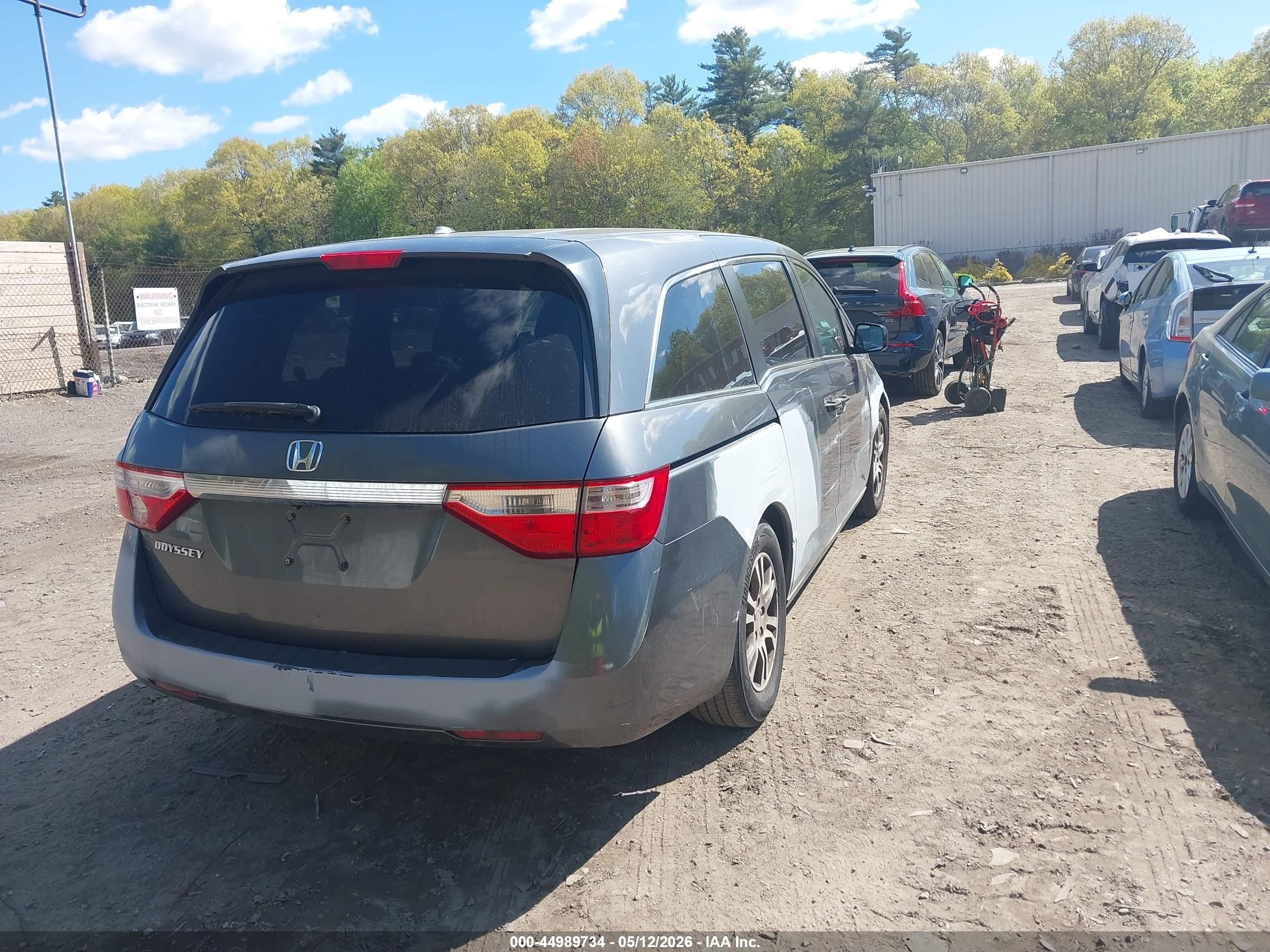 2012 Honda Odyssey Ex-l Gray vin: 5FNRL5H62CB086275