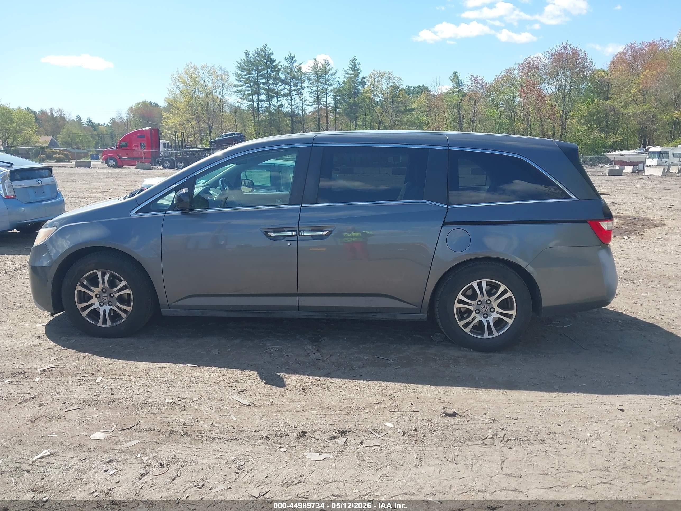 2012 Honda Odyssey Ex-l Gray vin: 5FNRL5H62CB086275