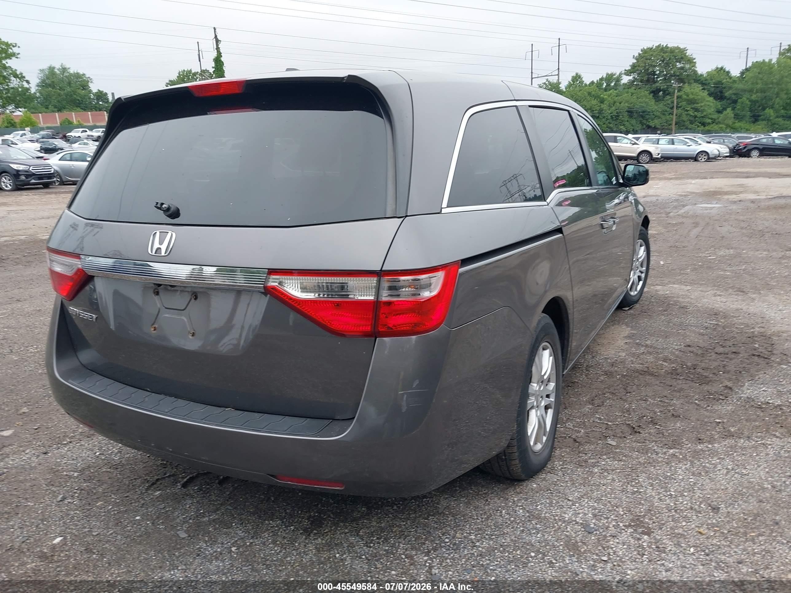 2012 Honda Odyssey Ex-l Black vin: 5FNRL5H62CB090861