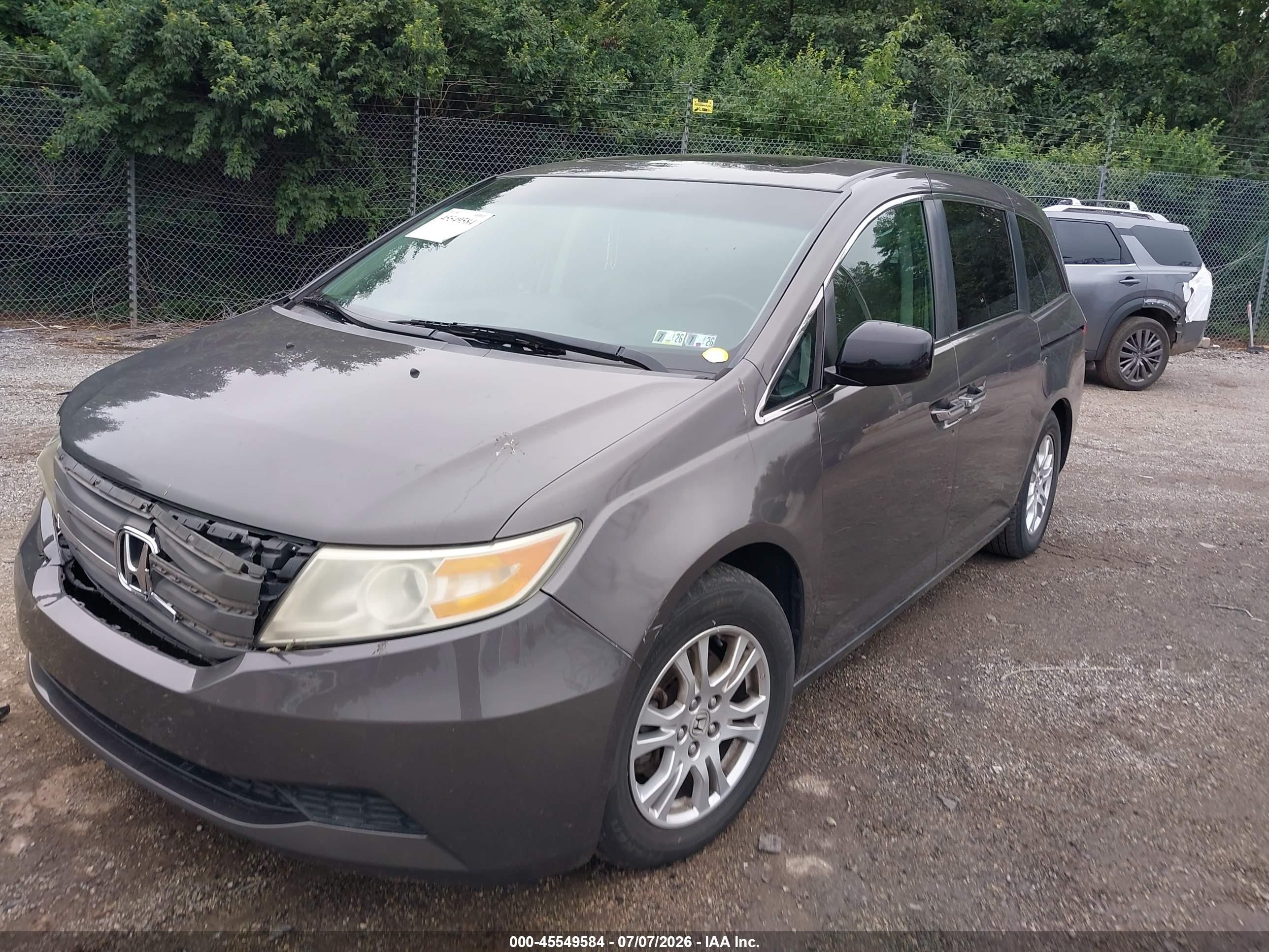 2012 Honda Odyssey Ex-l Black vin: 5FNRL5H62CB090861