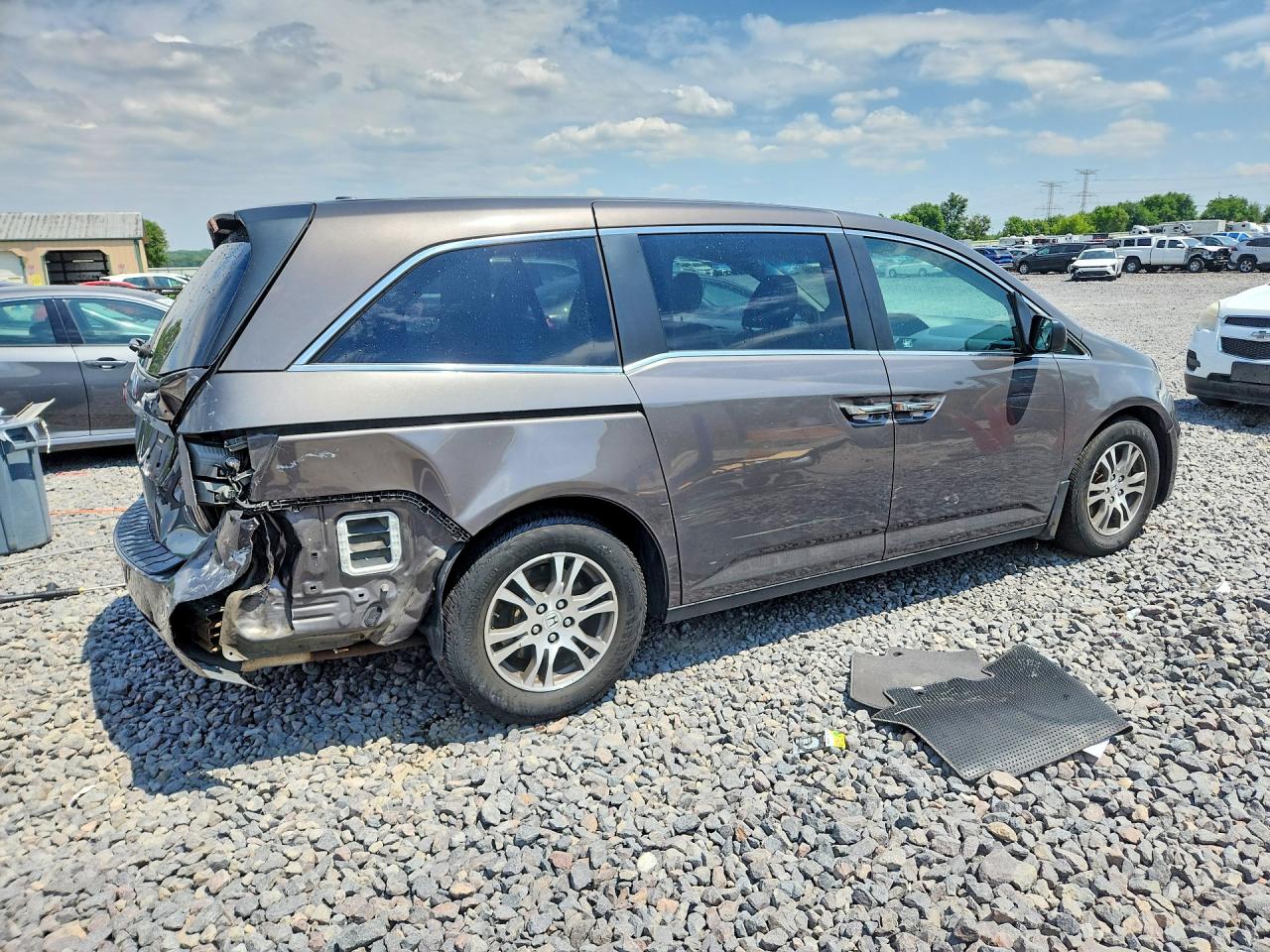 2012 Honda Odyssey Exl Gray vin: 5FNRL5H62CB104399