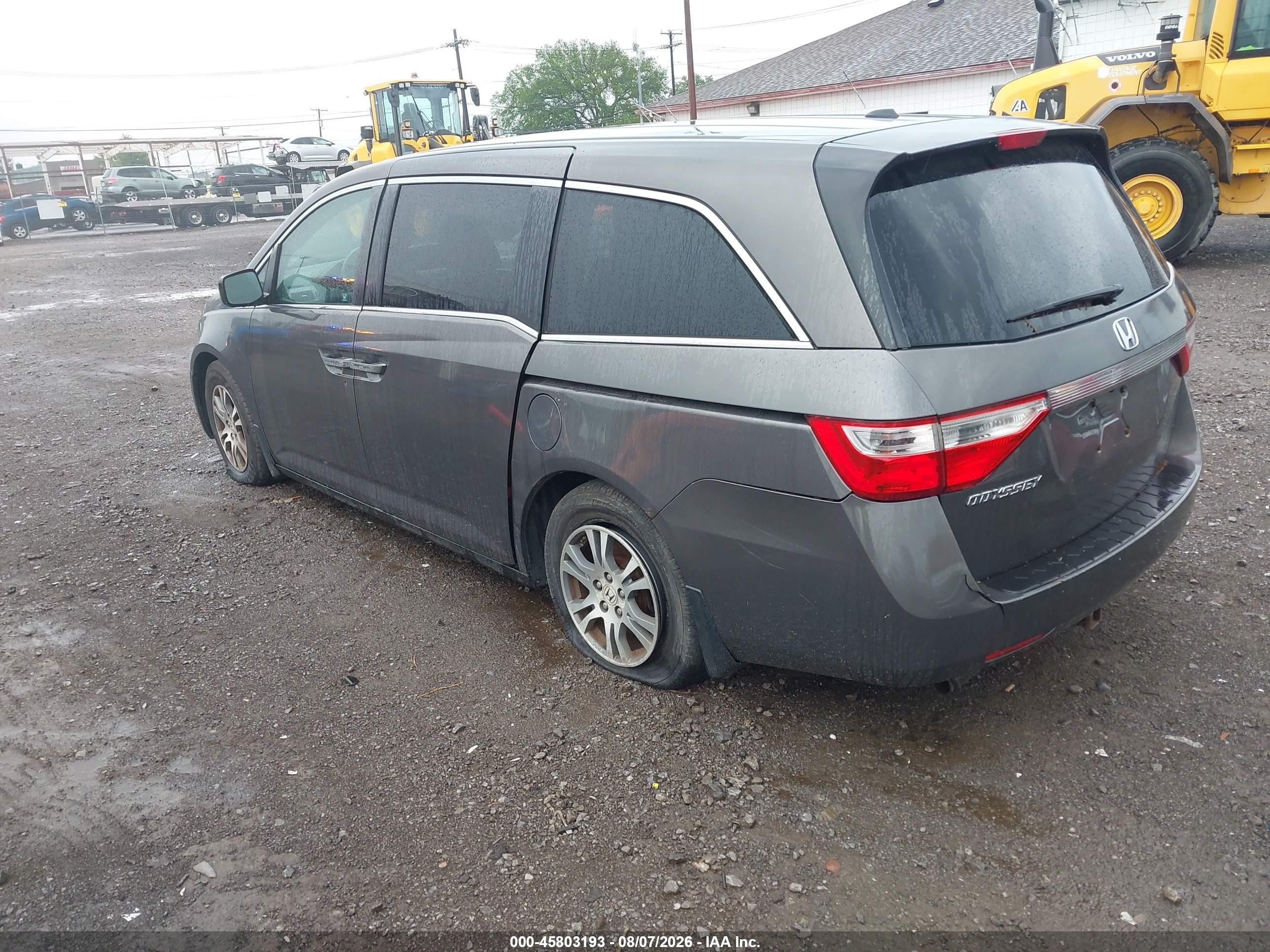 2012 Honda Odyssey Ex-l Gray vin: 5FNRL5H62CB116536