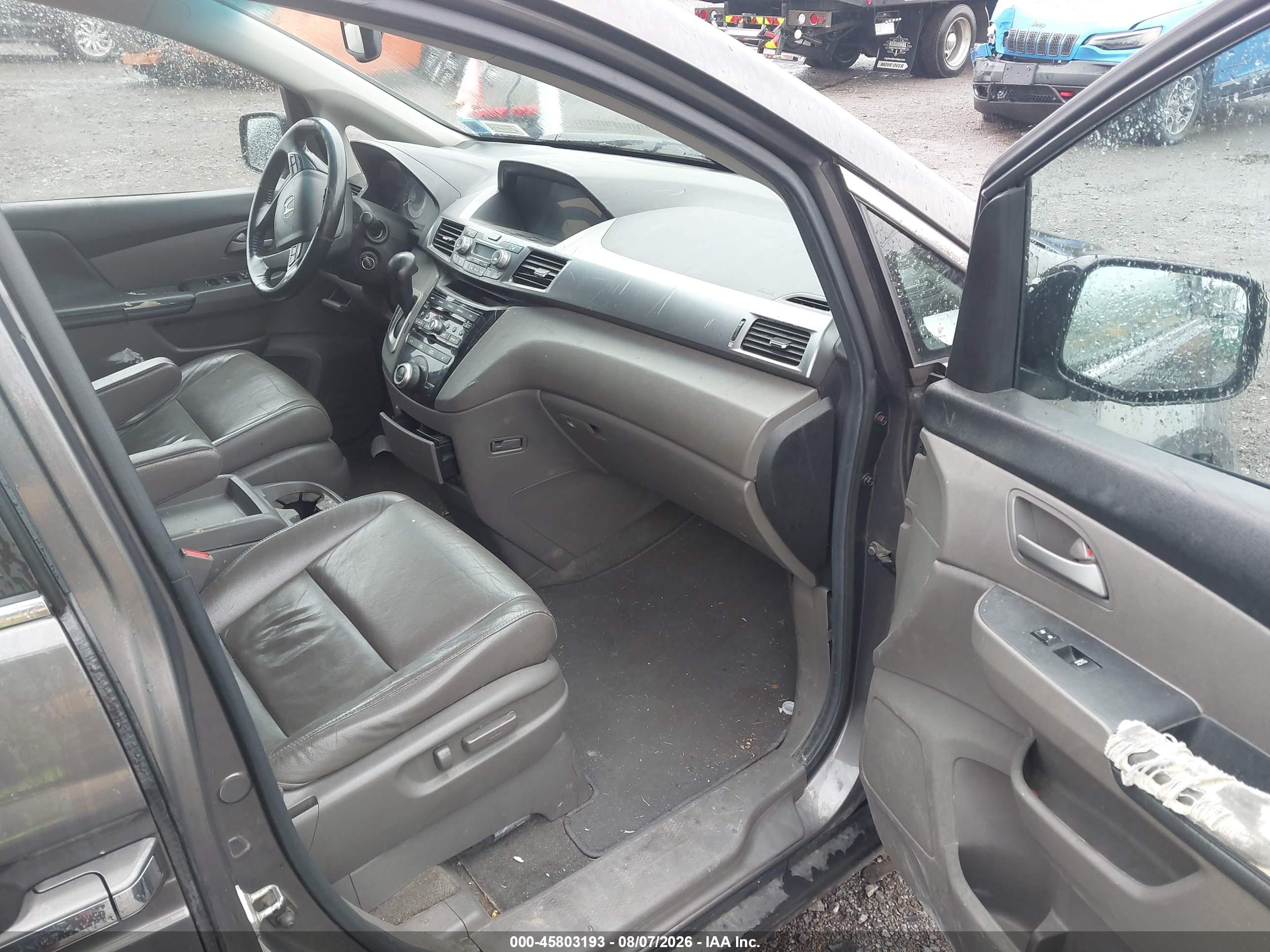 2012 Honda Odyssey Ex-l Gray vin: 5FNRL5H62CB116536