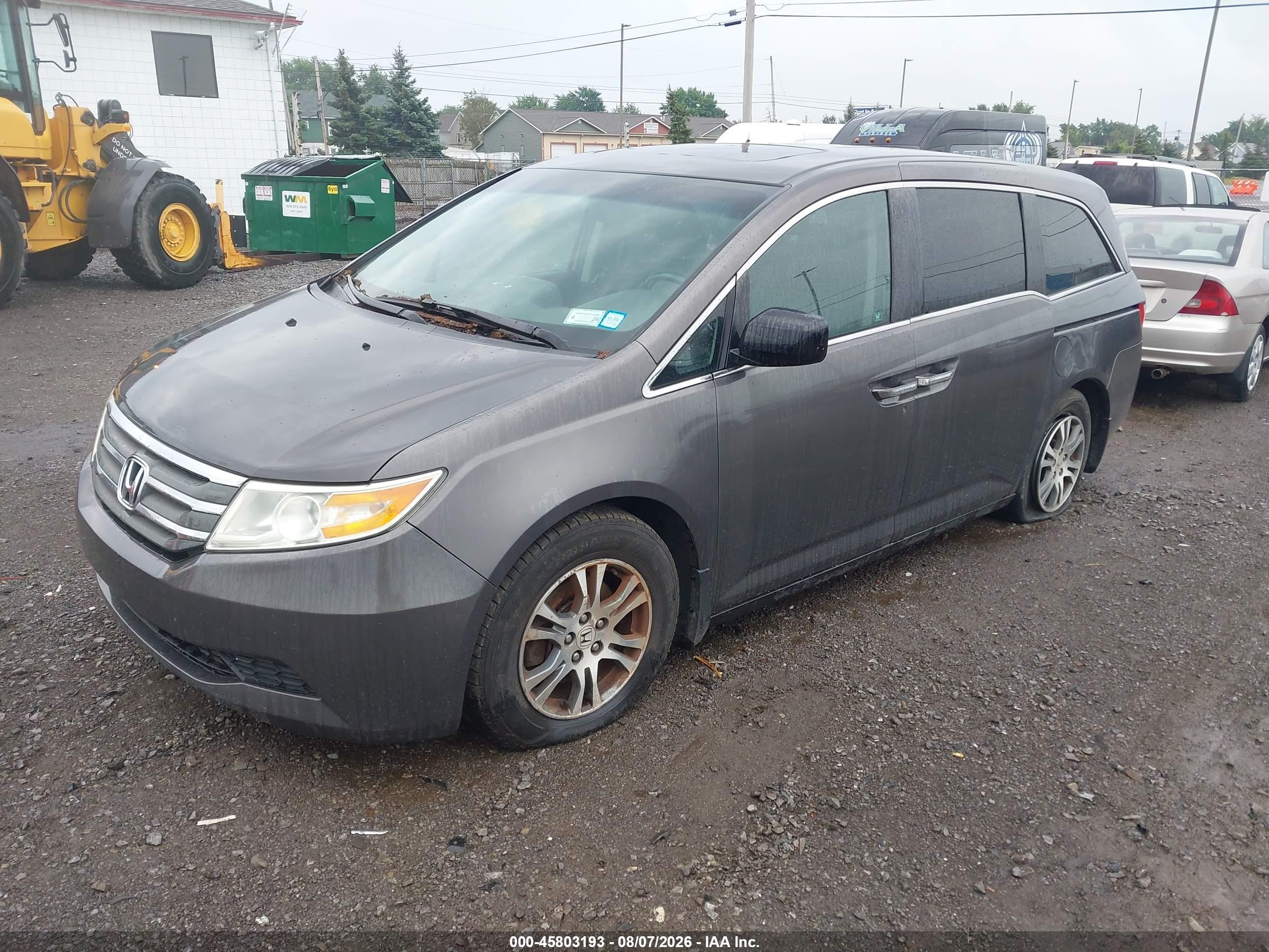 2012 Honda Odyssey Ex-l Gray vin: 5FNRL5H62CB116536