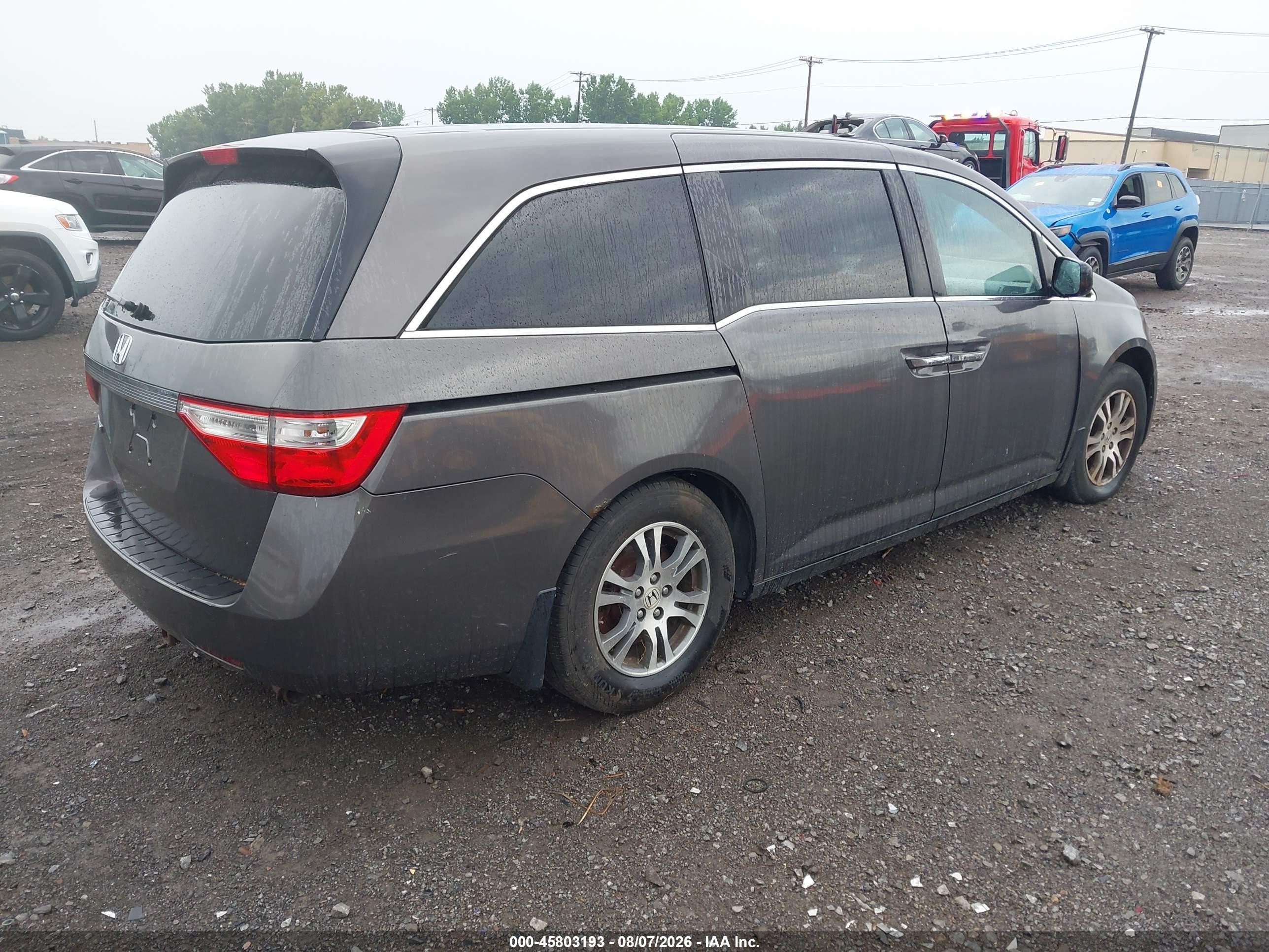 2012 Honda Odyssey Ex-l Gray vin: 5FNRL5H62CB116536