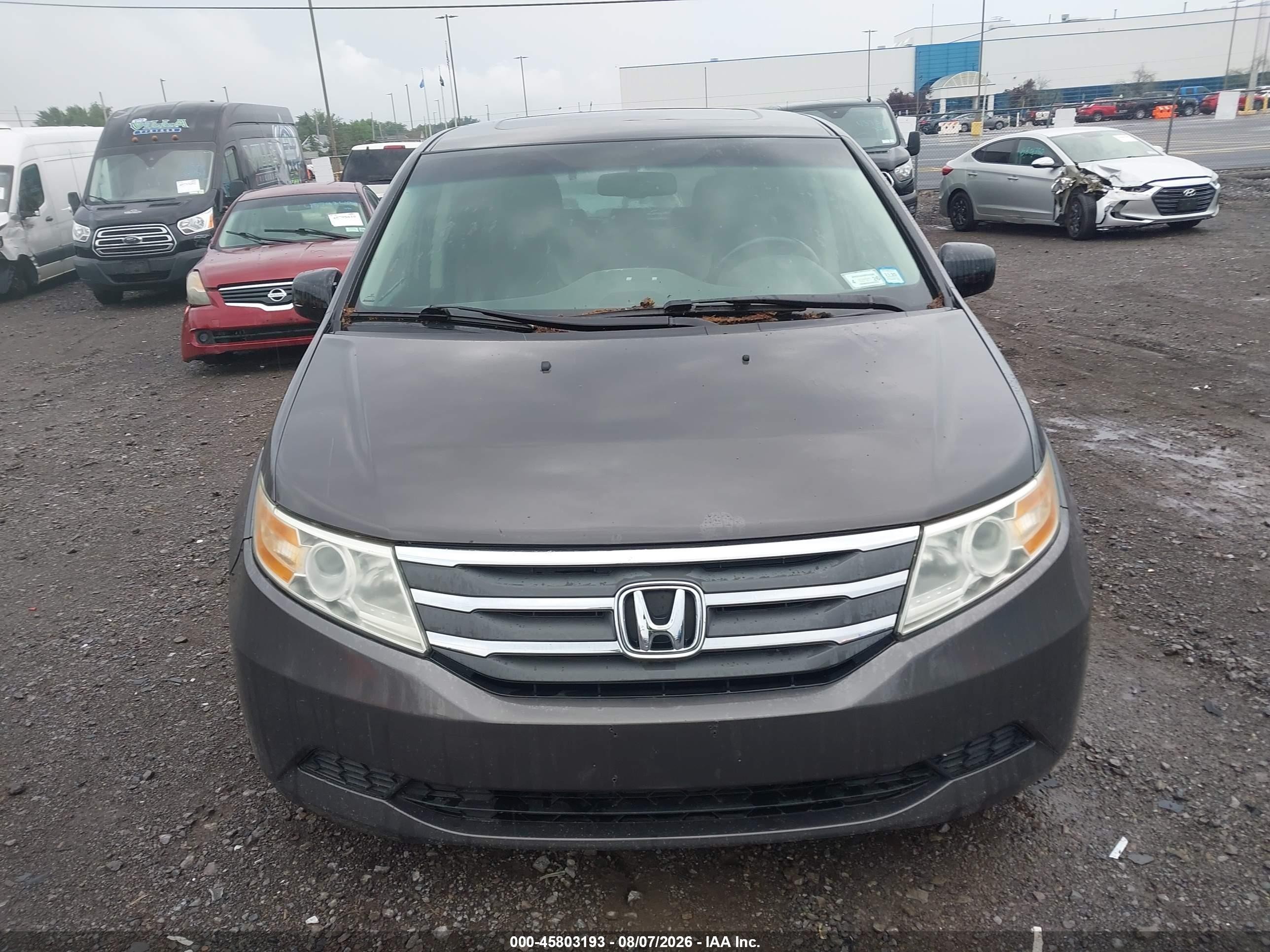 2012 Honda Odyssey Ex-l Gray vin: 5FNRL5H62CB116536
