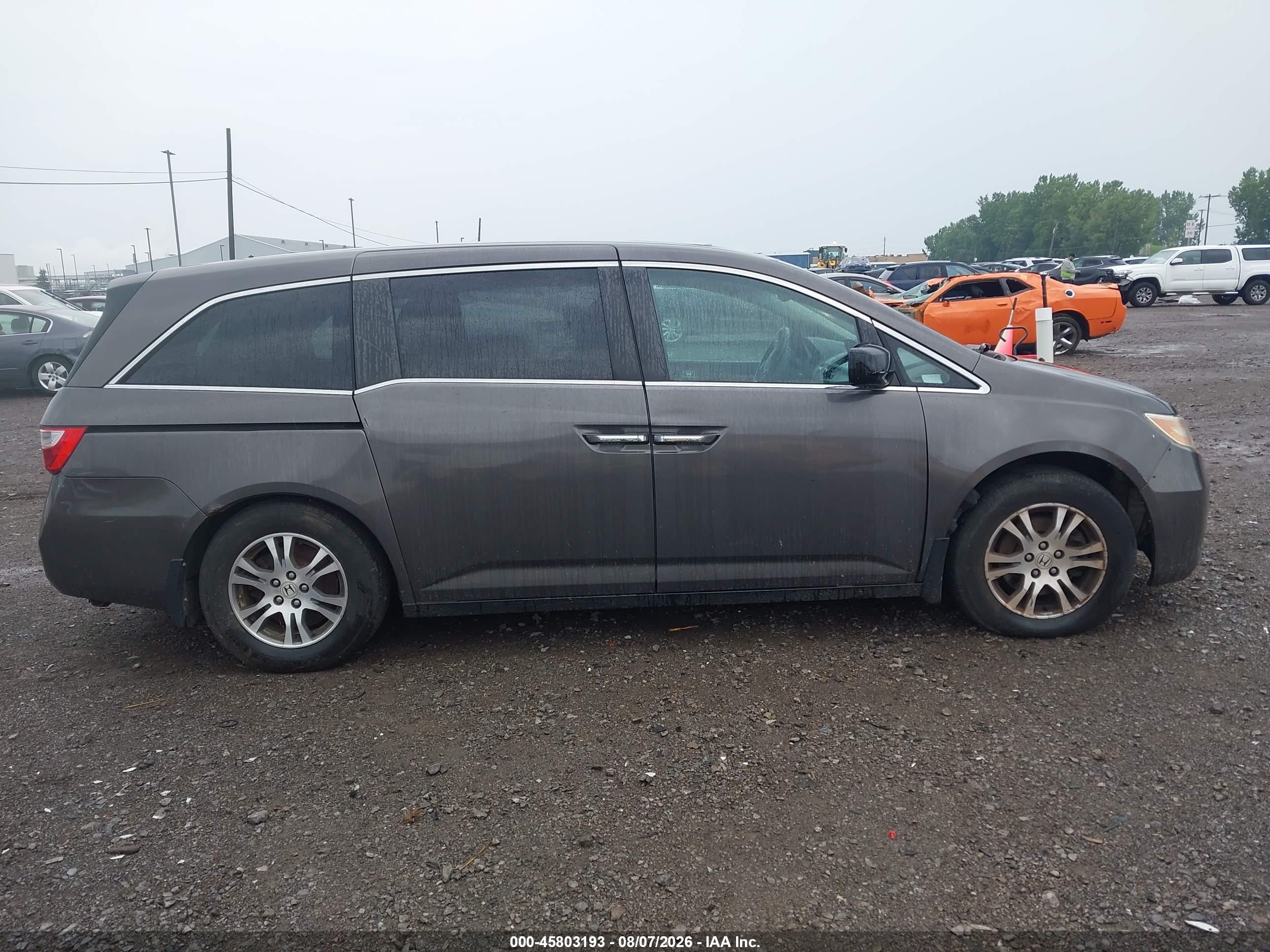2012 Honda Odyssey Ex-l Gray vin: 5FNRL5H62CB116536