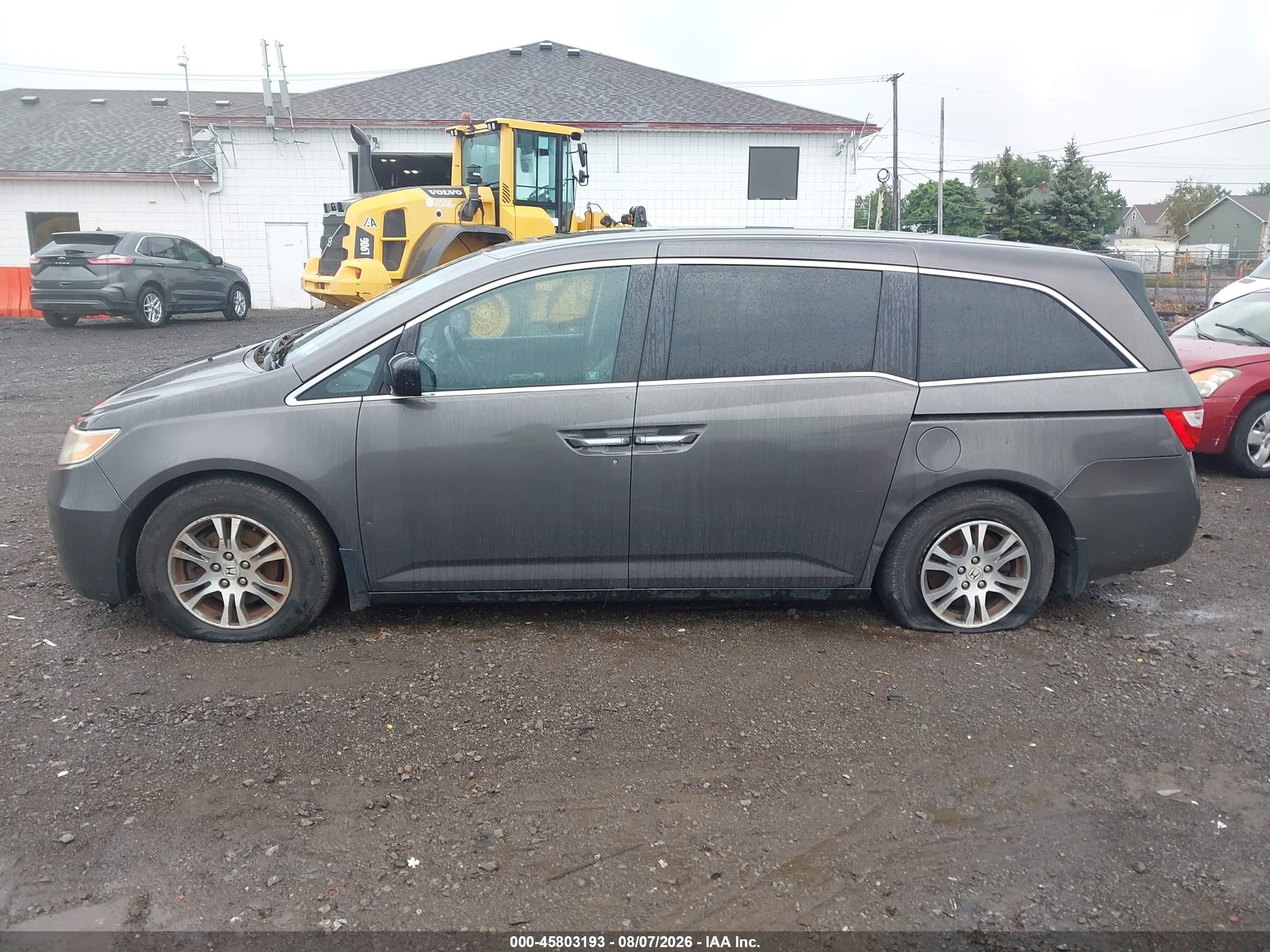 2012 Honda Odyssey Ex-l Gray vin: 5FNRL5H62CB116536