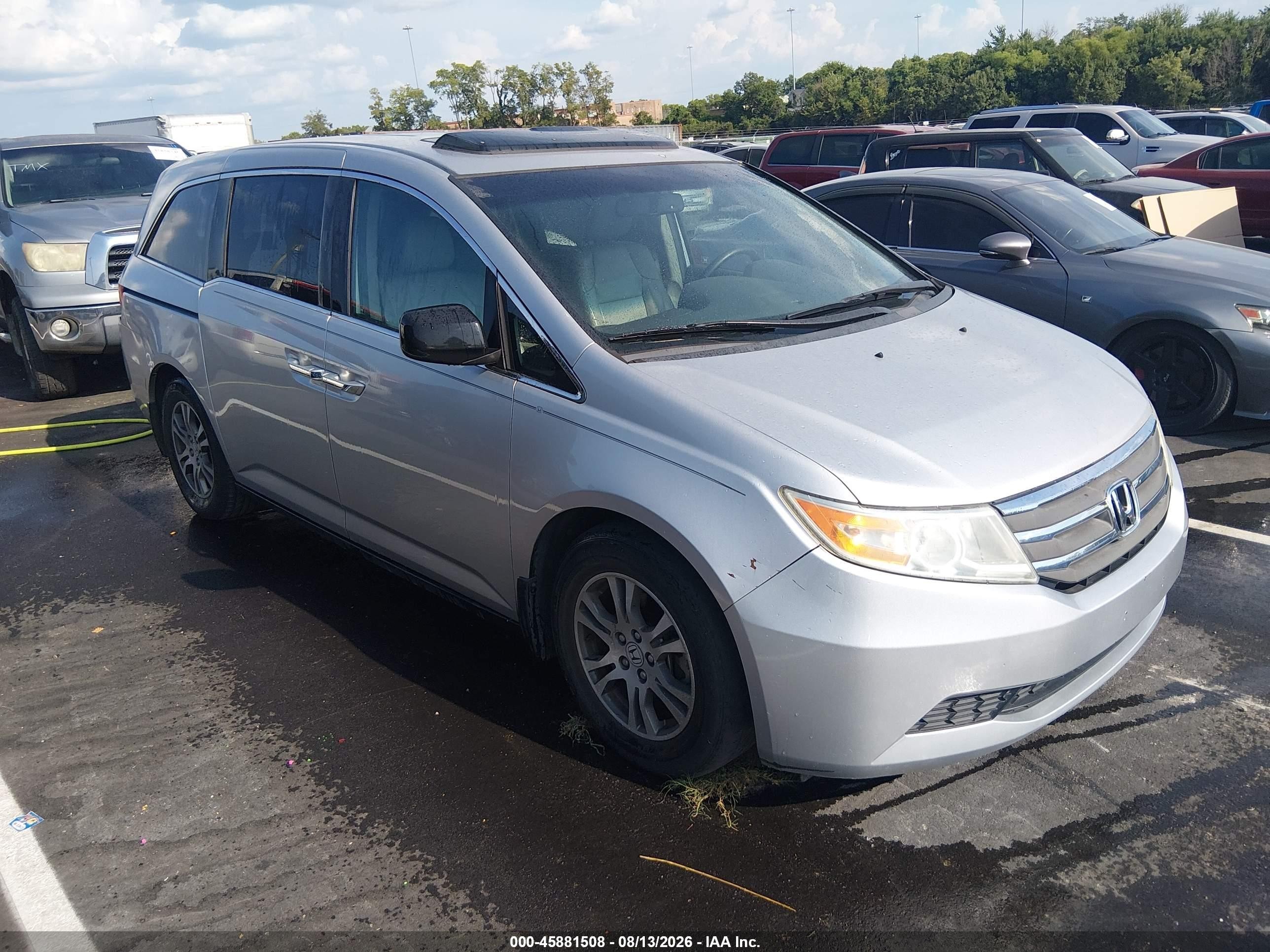 2012 Honda Odyssey Ex-l Silver vin: 5FNRL5H62CB117900