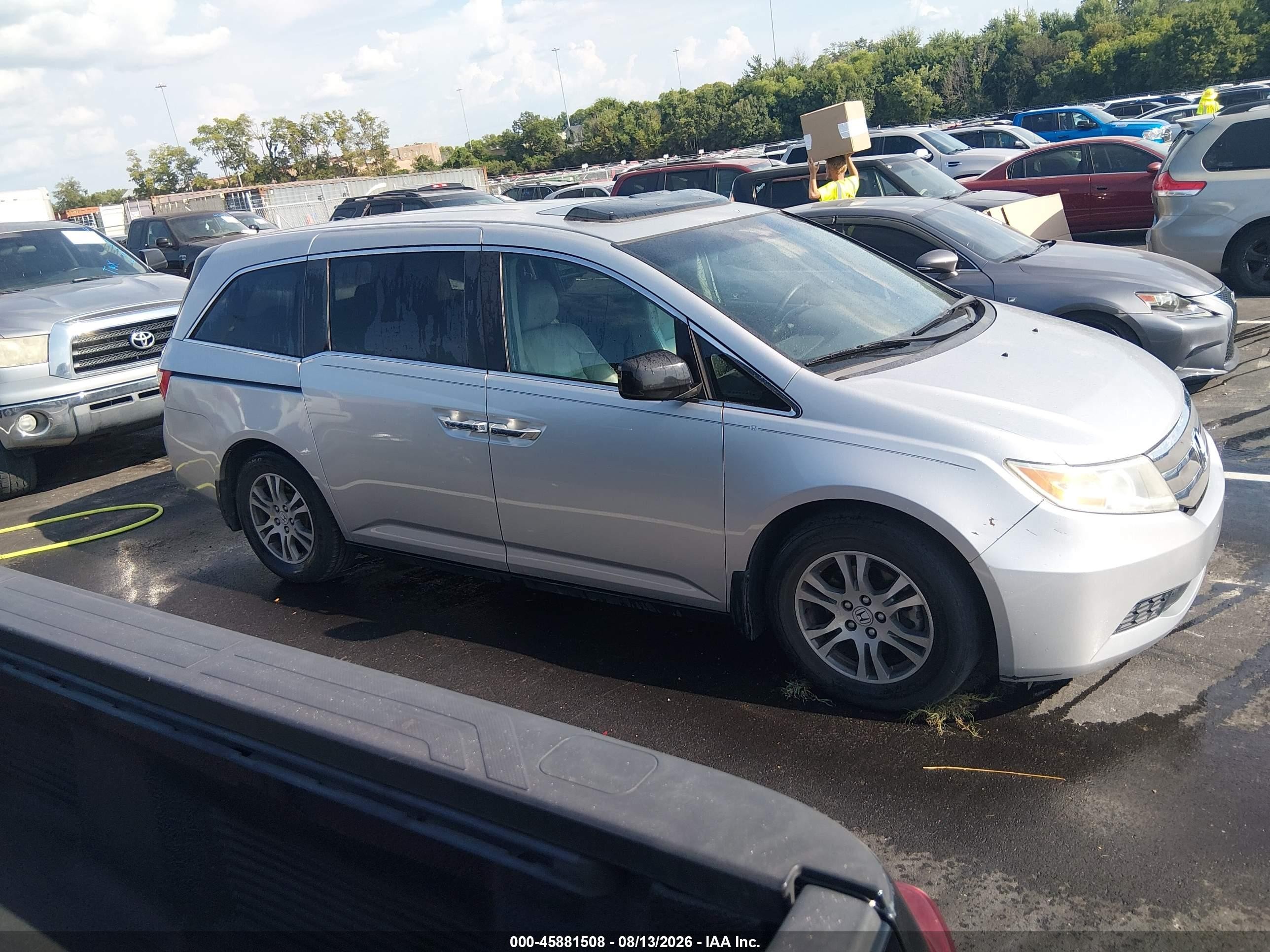 2012 Honda Odyssey Ex-l Silver vin: 5FNRL5H62CB117900