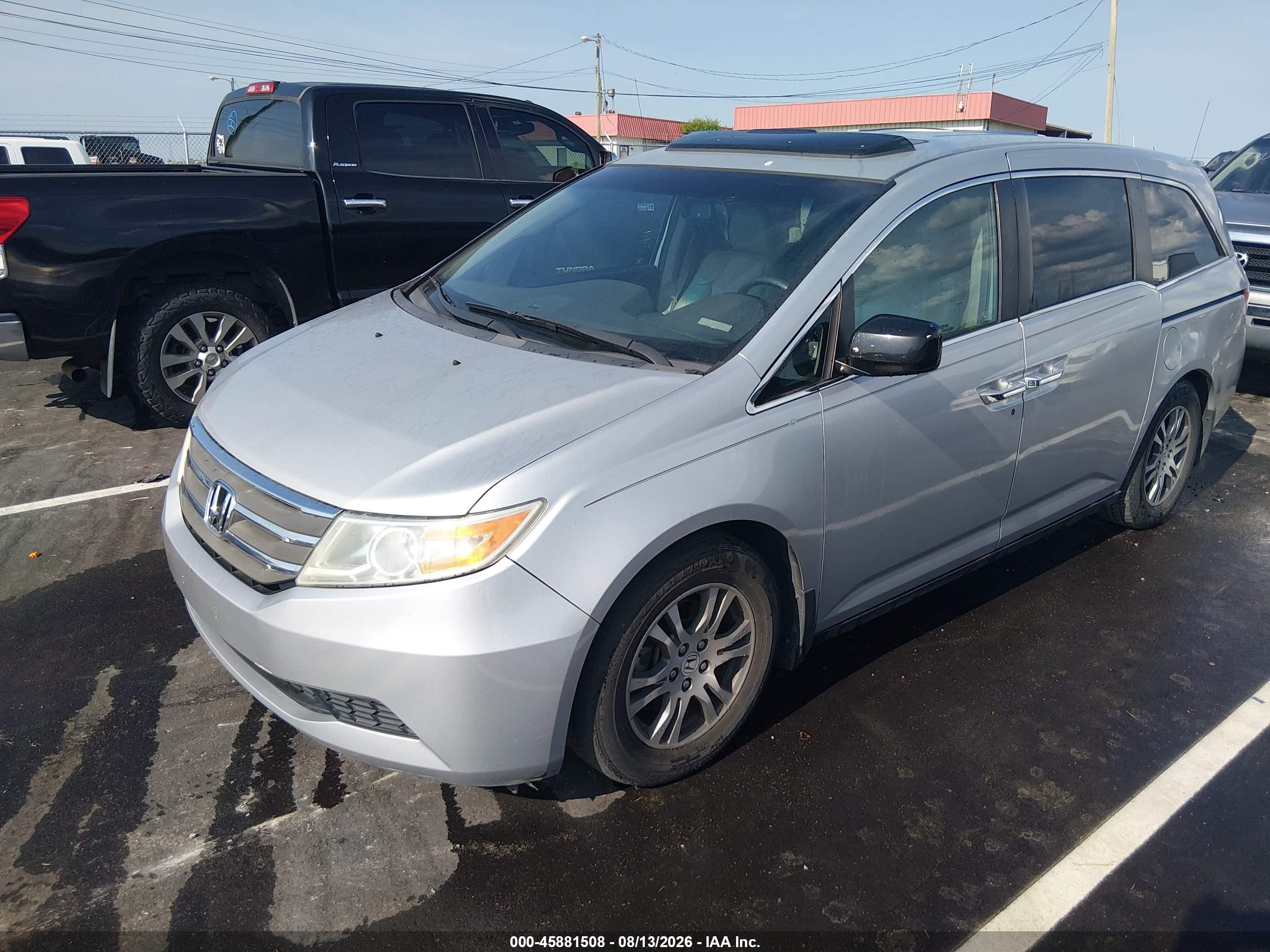 2012 Honda Odyssey Ex-l Silver vin: 5FNRL5H62CB117900