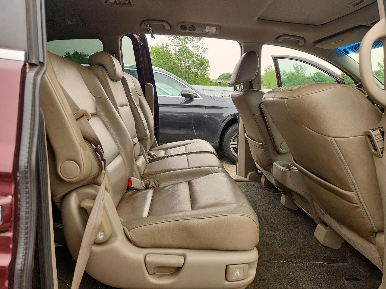 2012 Honda Odyssey Exl Red vin: 5FNRL5H62CB125088