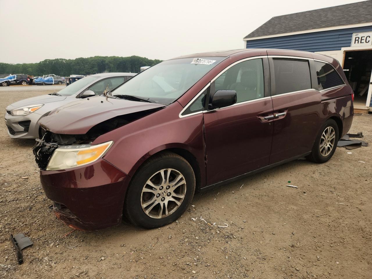 2012 Honda Odyssey Exl Красный vin: 5FNRL5H62CB125088