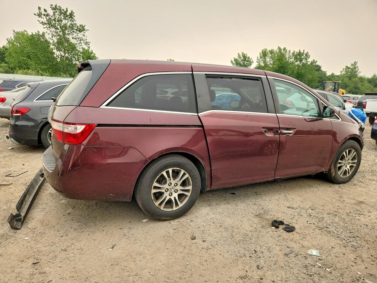 2012 Honda Odyssey Exl Red vin: 5FNRL5H62CB125088