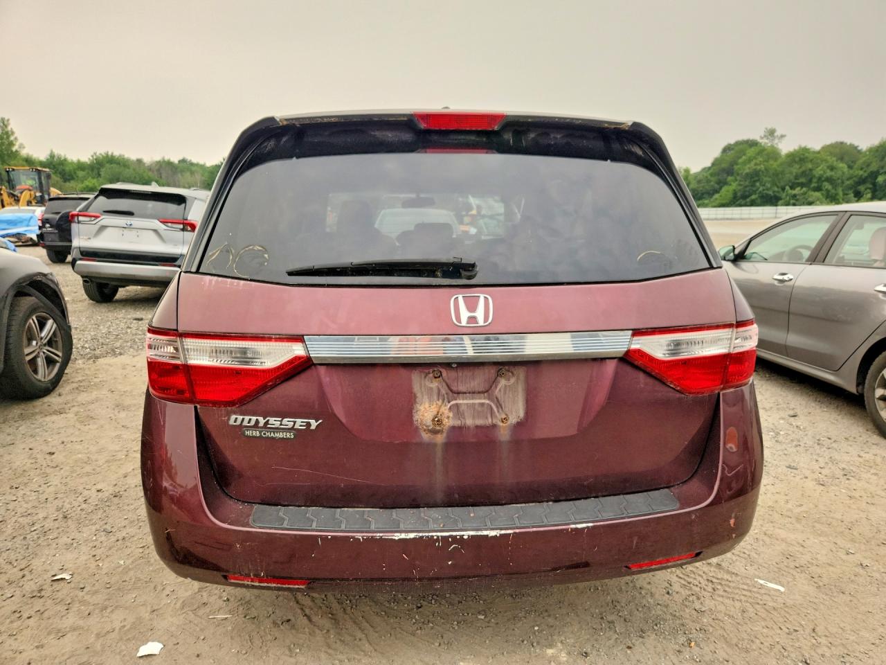2012 Honda Odyssey Exl Red vin: 5FNRL5H62CB125088
