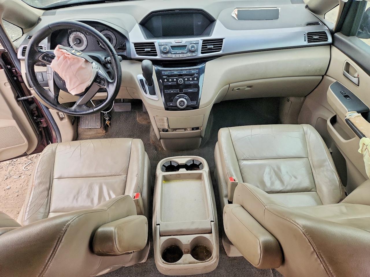 2012 Honda Odyssey Exl Red vin: 5FNRL5H62CB125088