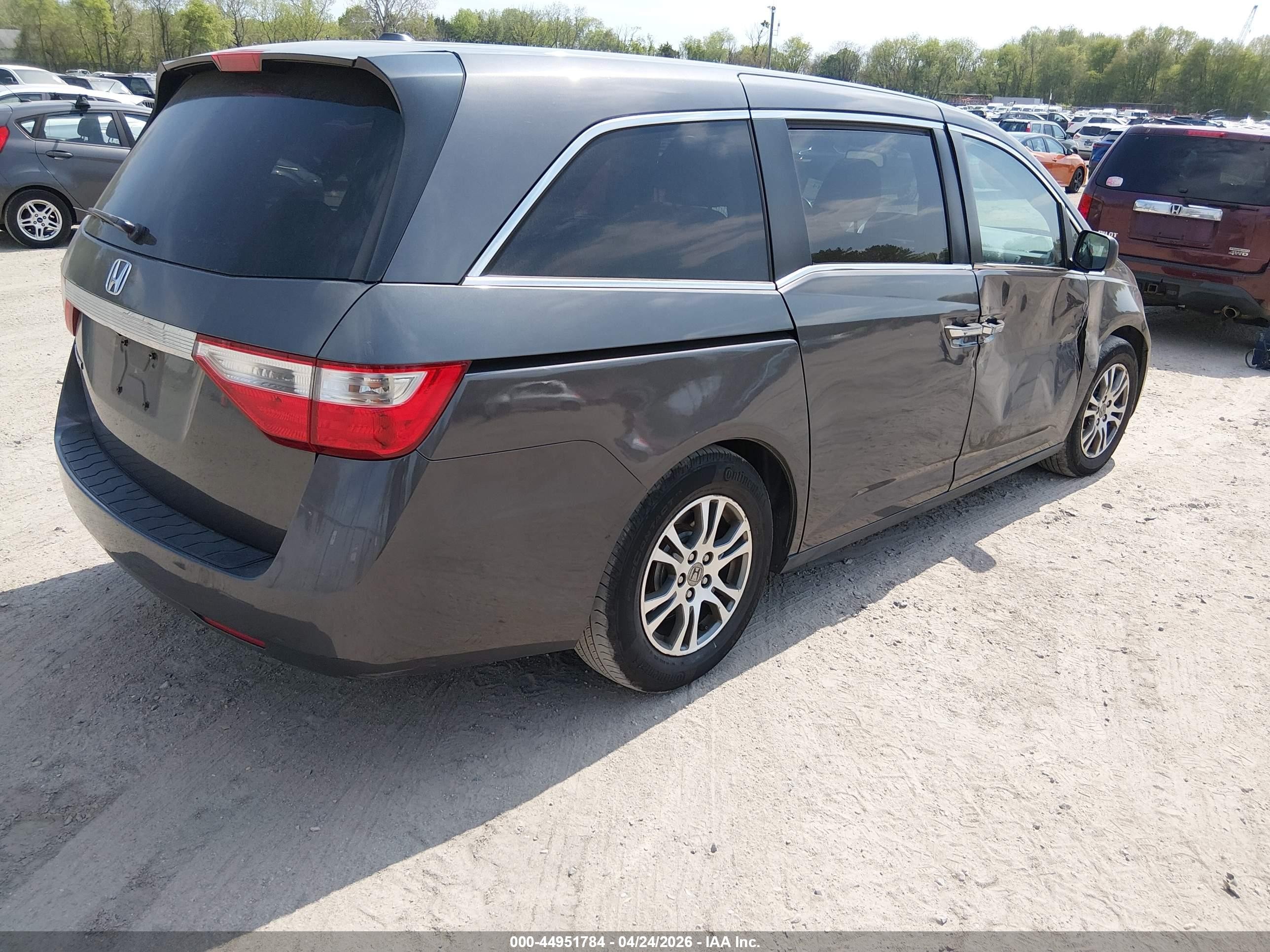 2012 Honda Odyssey Ex-l Gray vin: 5FNRL5H62CB126855