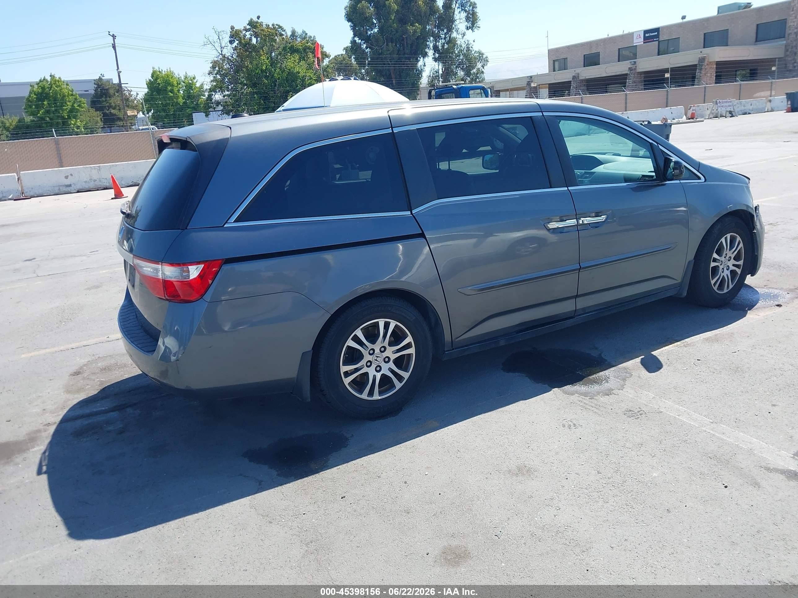 2012 Honda Odyssey Ex-l Gray vin: 5FNRL5H62CB128590