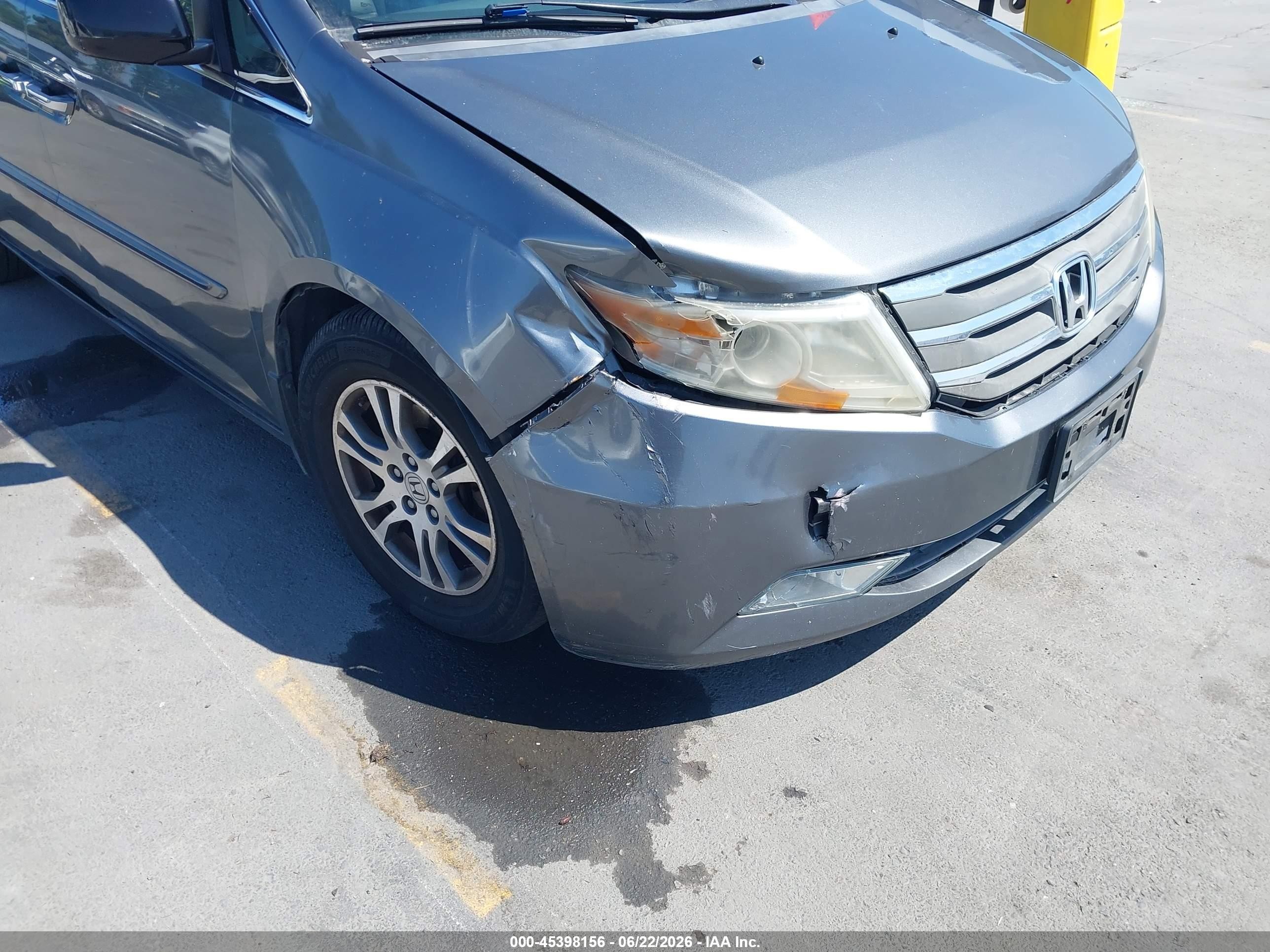 2012 Honda Odyssey Ex-l Gray vin: 5FNRL5H62CB128590