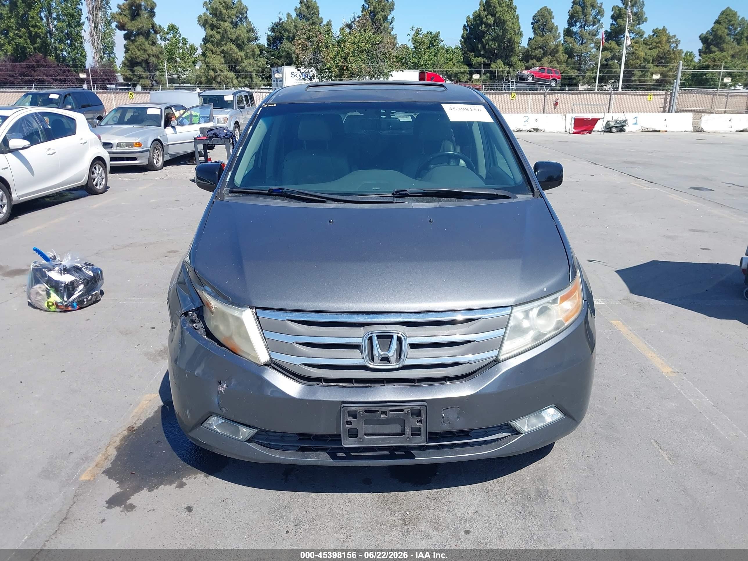 2012 Honda Odyssey Ex-l Gray vin: 5FNRL5H62CB128590