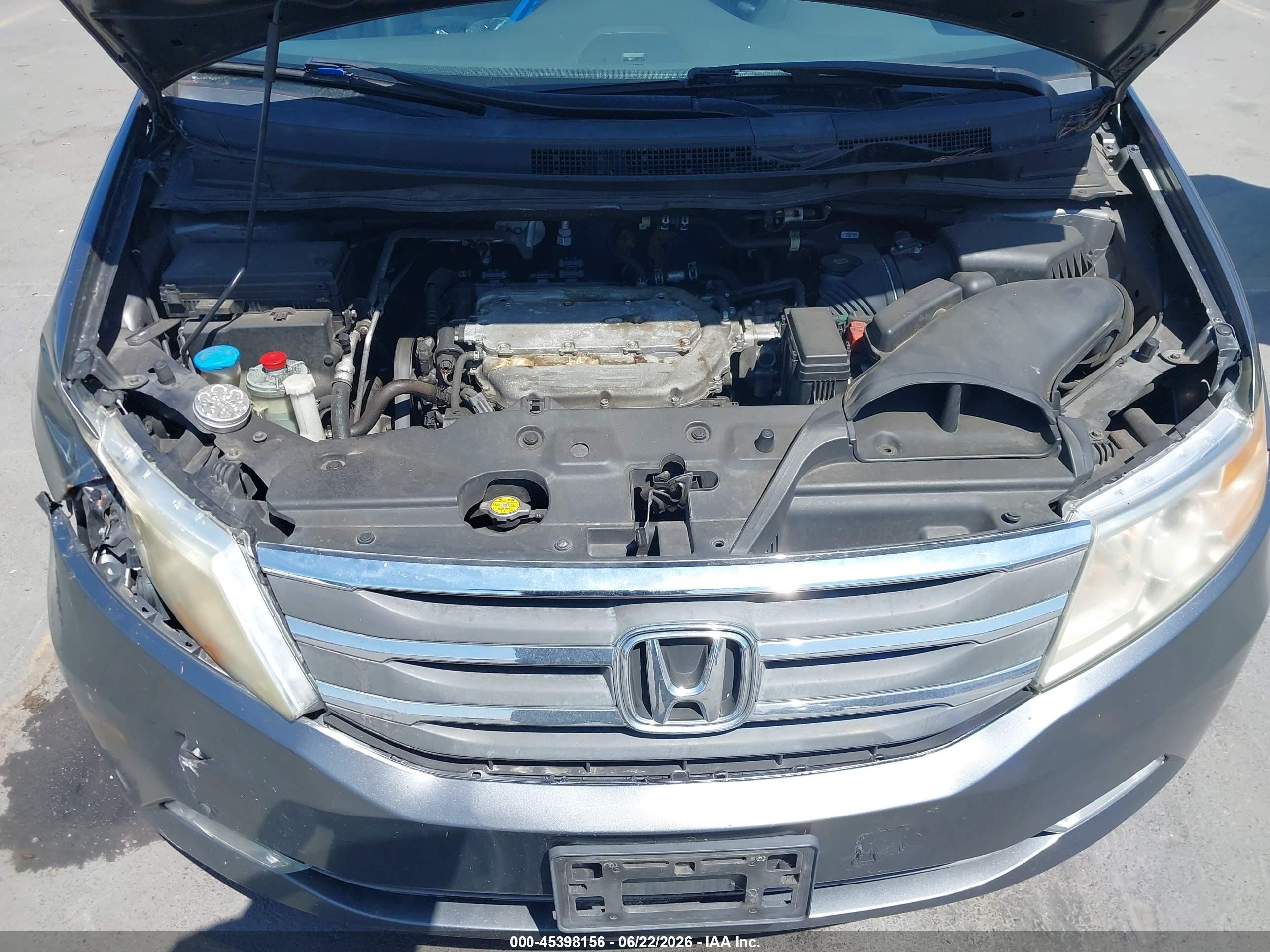 2012 Honda Odyssey Ex-l Gray vin: 5FNRL5H62CB128590