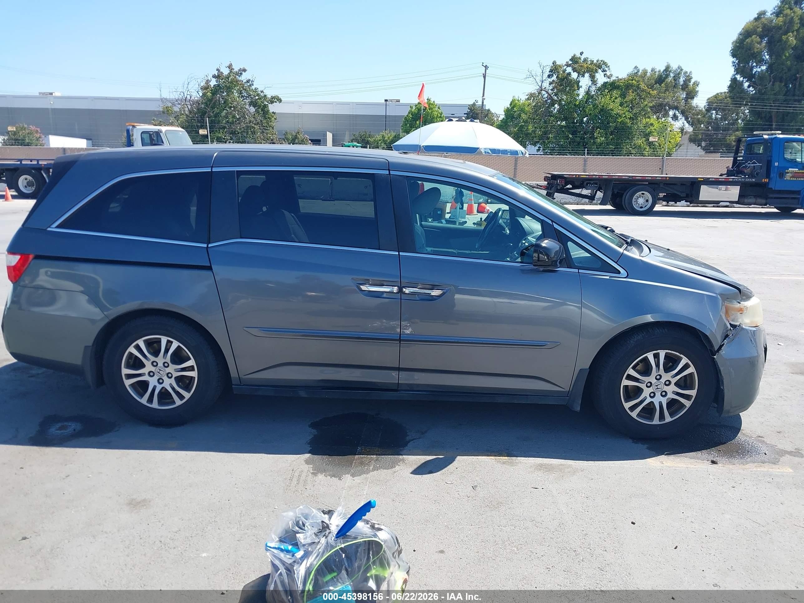 2012 Honda Odyssey Ex-l Gray vin: 5FNRL5H62CB128590