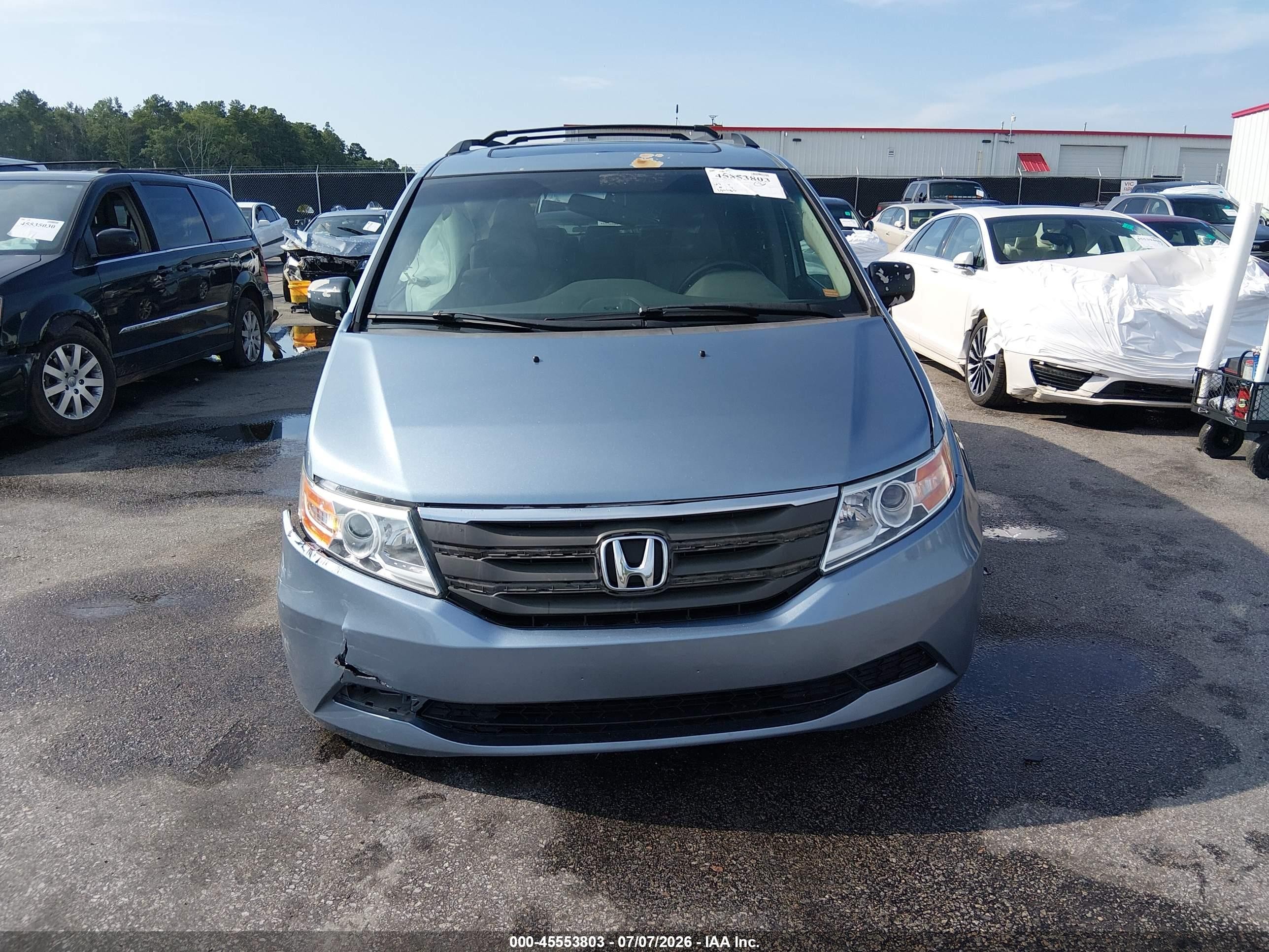 2012 Honda Odyssey Ex-l Light Blue vin: 5FNRL5H62CB129934