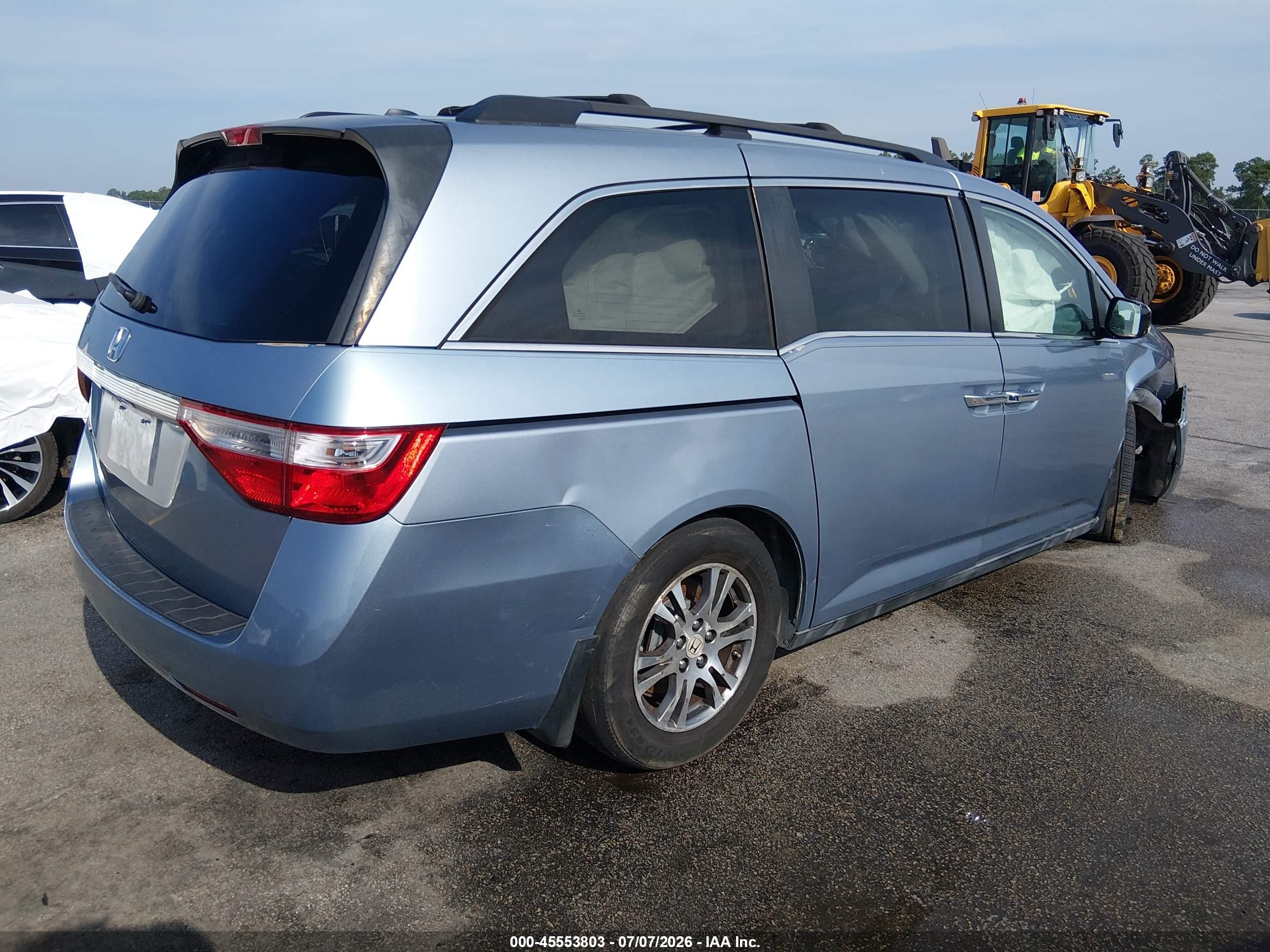 2012 Honda Odyssey Ex-l Light Blue vin: 5FNRL5H62CB129934