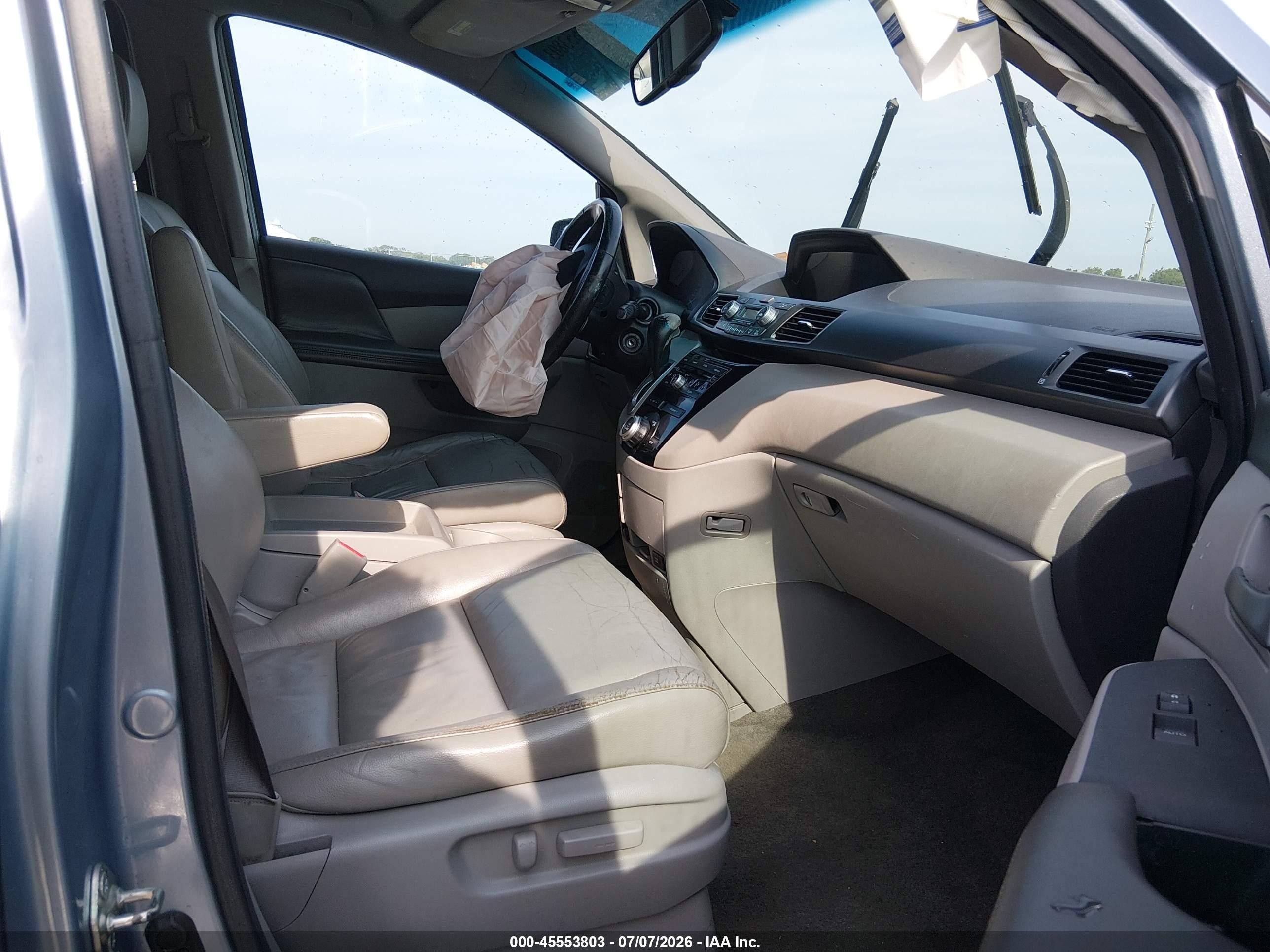 2012 Honda Odyssey Ex-l Light Blue vin: 5FNRL5H62CB129934