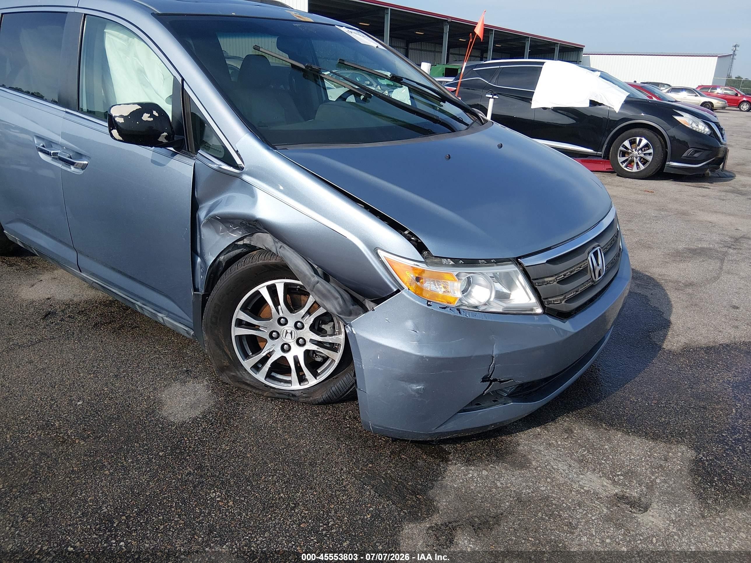 2012 Honda Odyssey Ex-l Light Blue vin: 5FNRL5H62CB129934