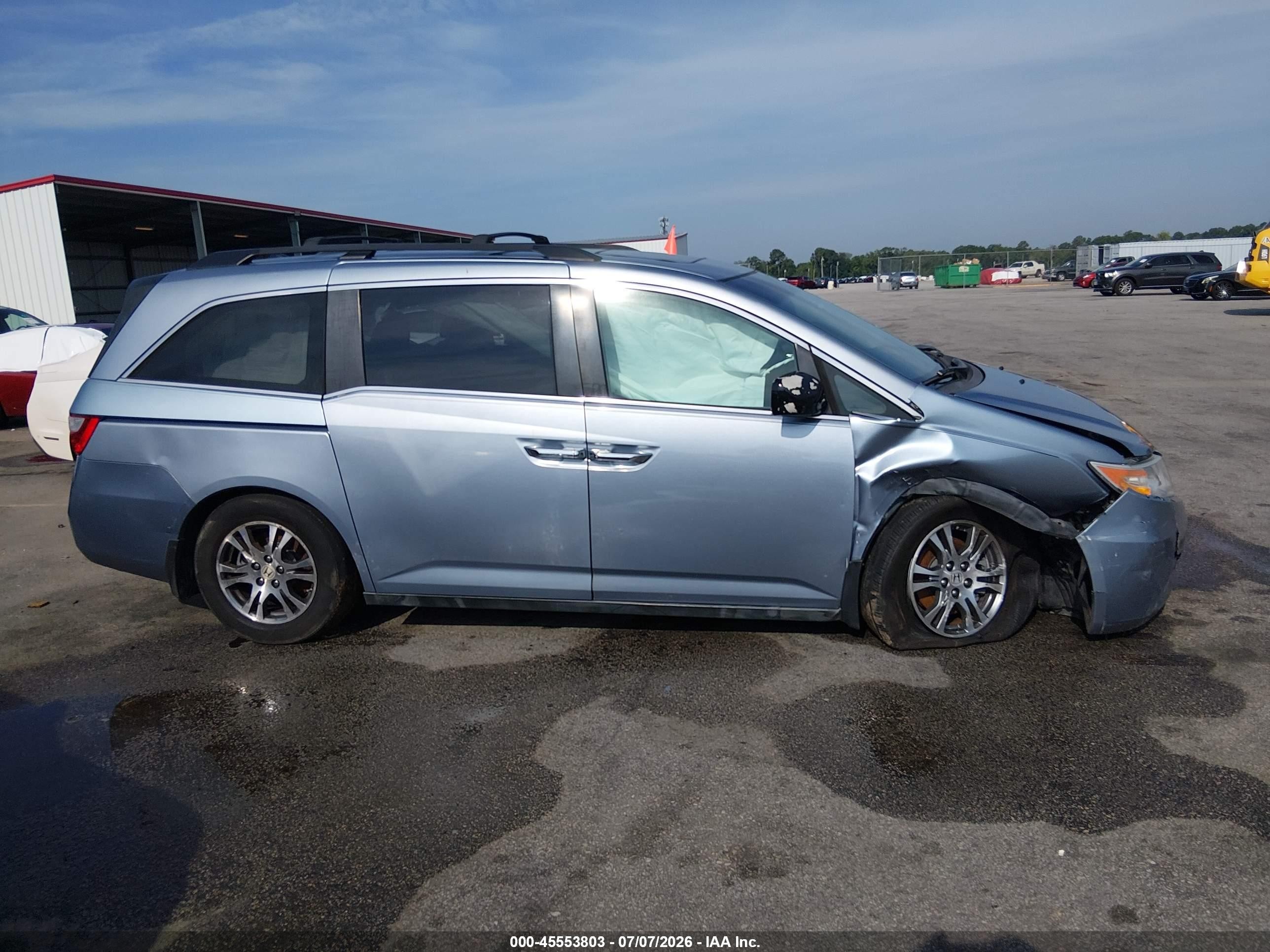 2012 Honda Odyssey Ex-l Light Blue vin: 5FNRL5H62CB129934