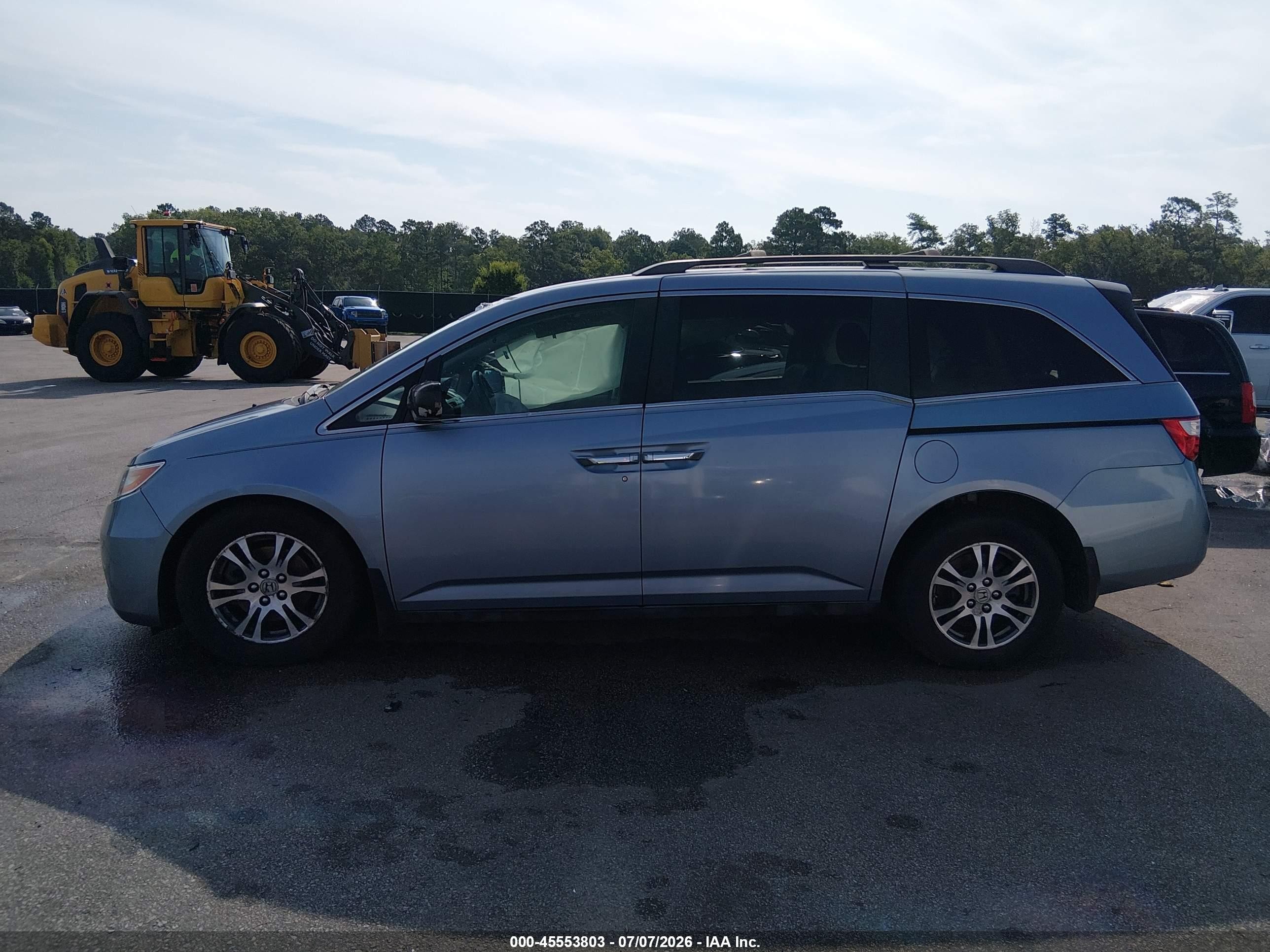 2012 Honda Odyssey Ex-l Light Blue vin: 5FNRL5H62CB129934