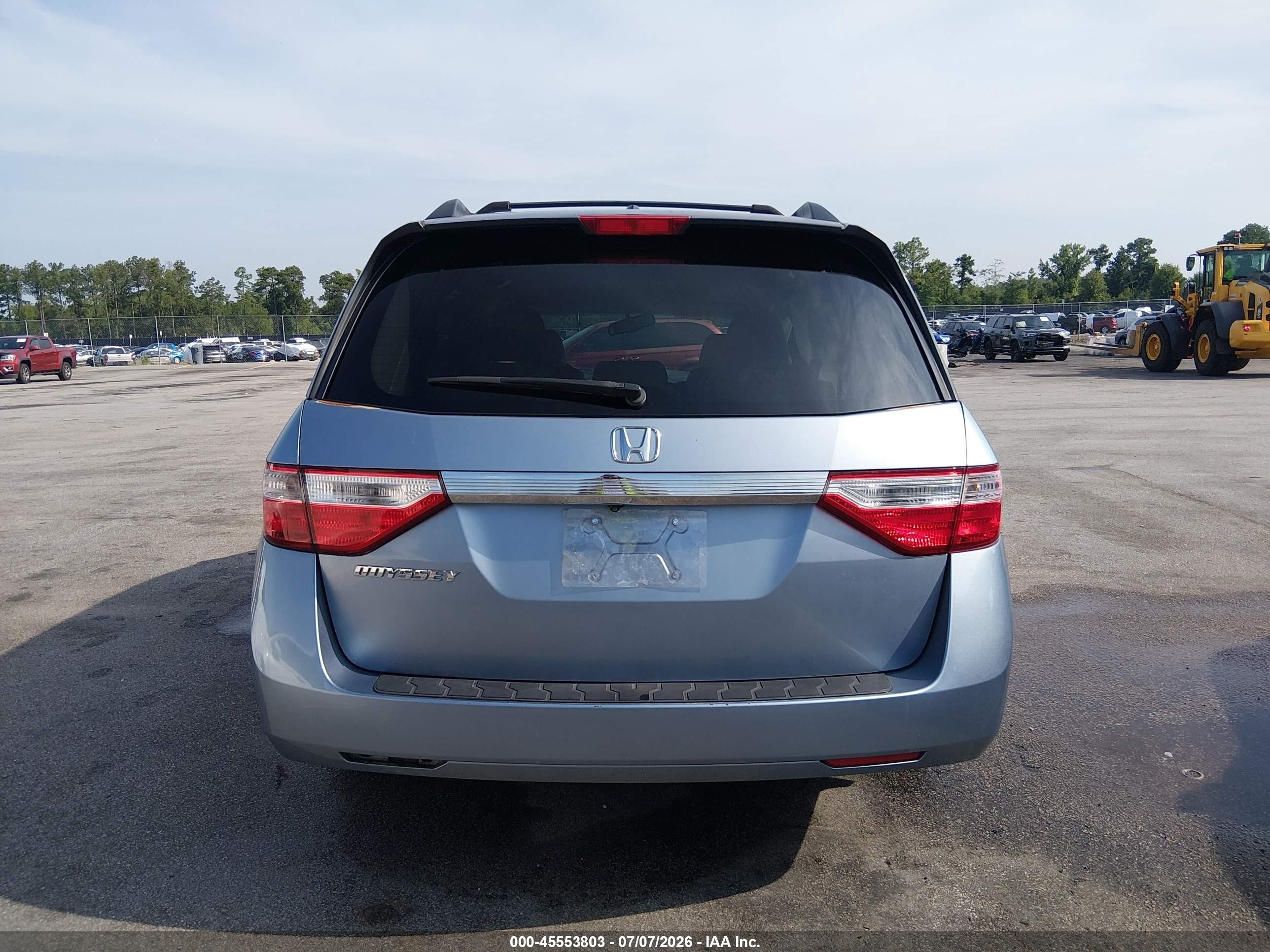 2012 Honda Odyssey Ex-l Light Blue vin: 5FNRL5H62CB129934