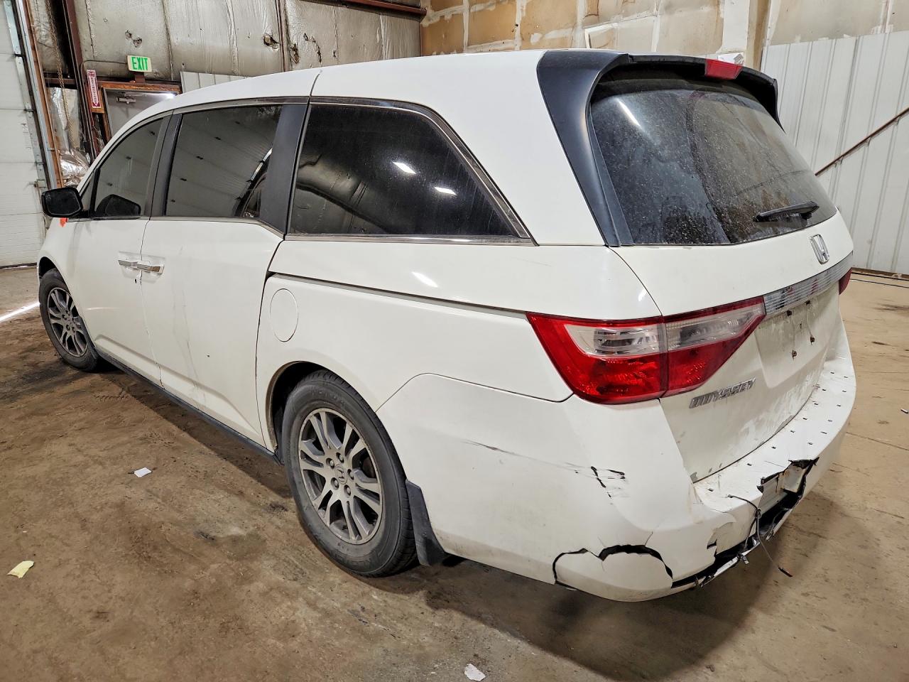 2012 Honda Odyssey Exl White vin: 5FNRL5H62CB140383