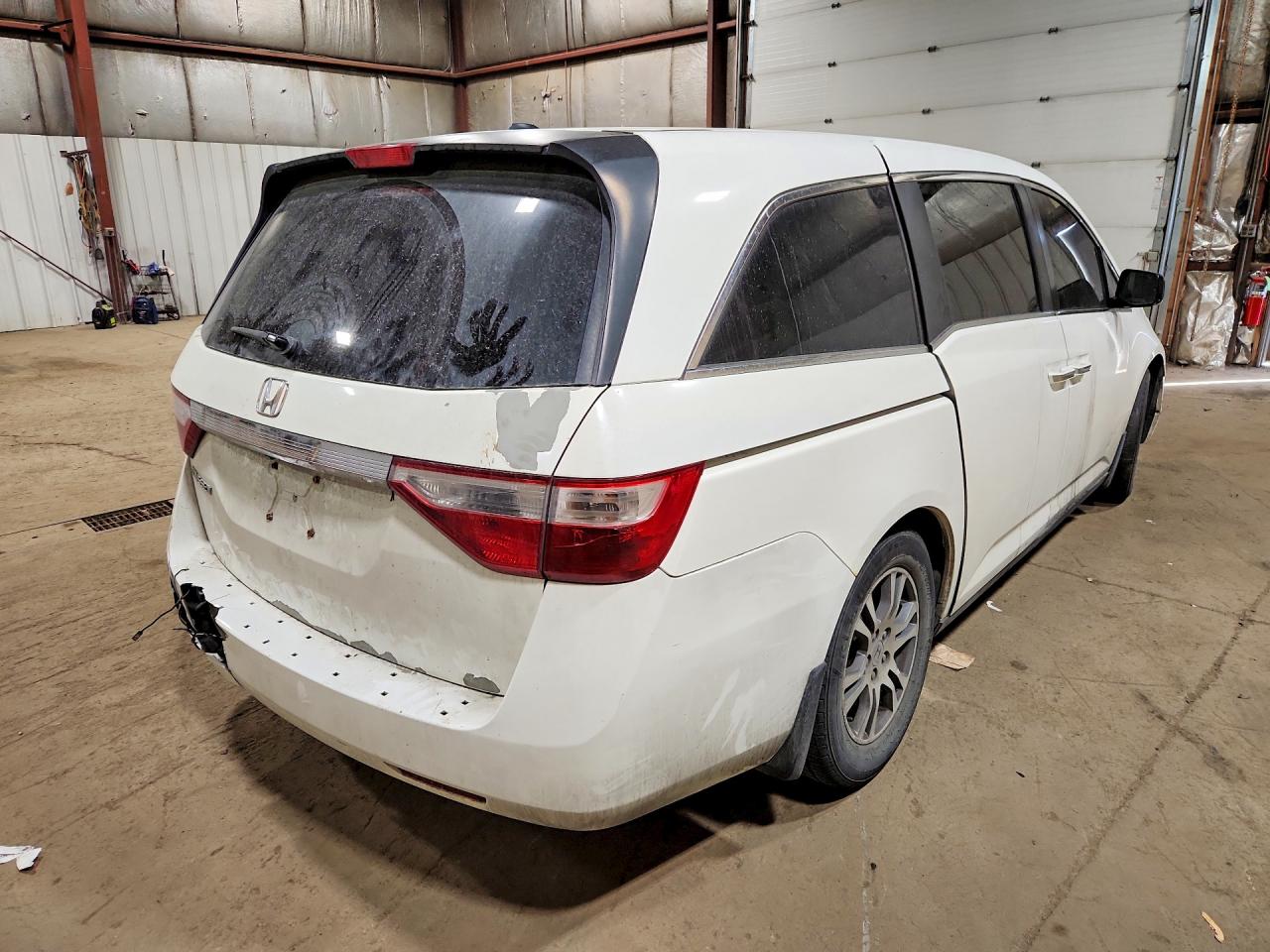 2012 Honda Odyssey Exl White vin: 5FNRL5H62CB140383
