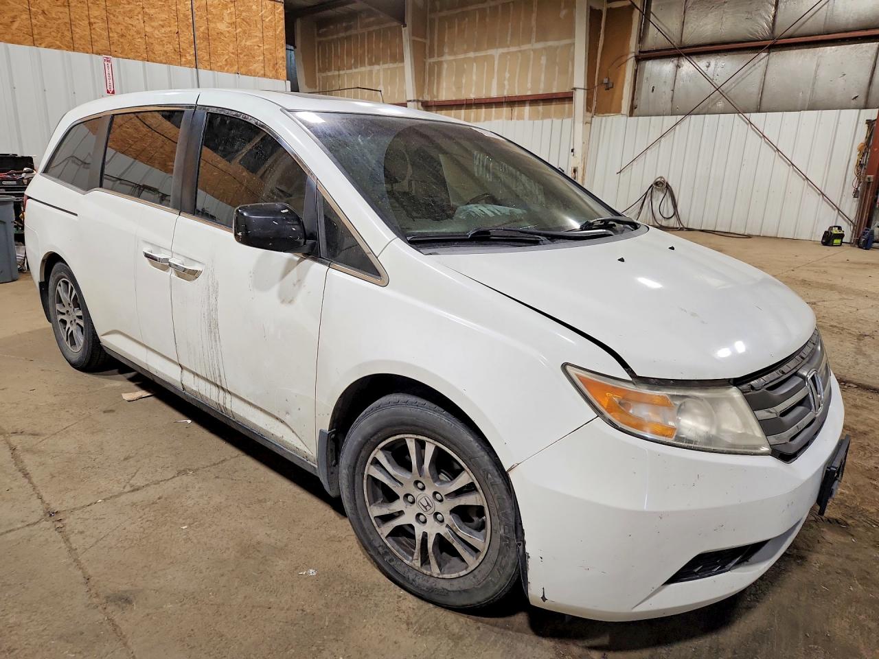 2012 Honda Odyssey Exl White vin: 5FNRL5H62CB140383