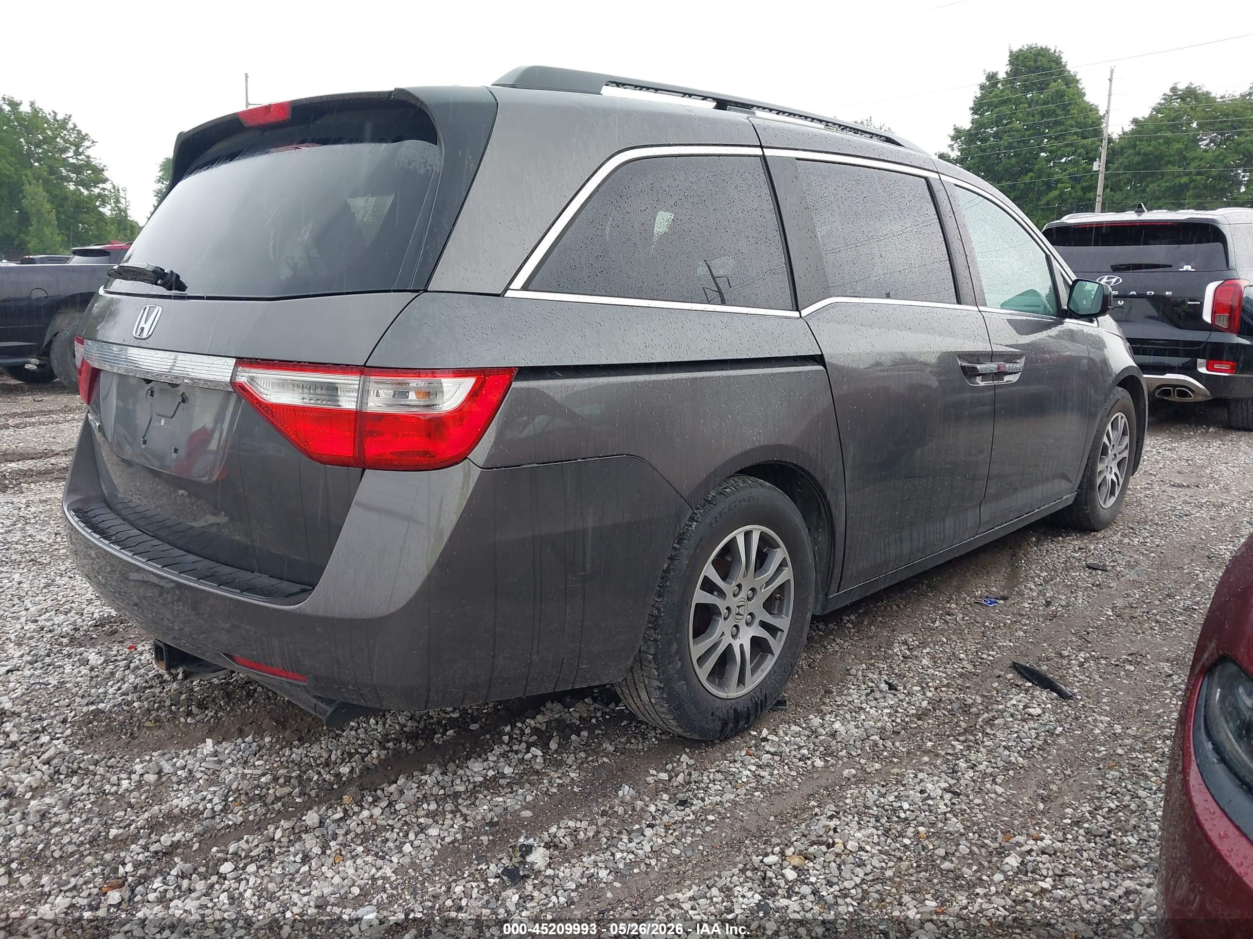 2012 Honda Odyssey Ex-l Серый vin: 5FNRL5H62CB144434