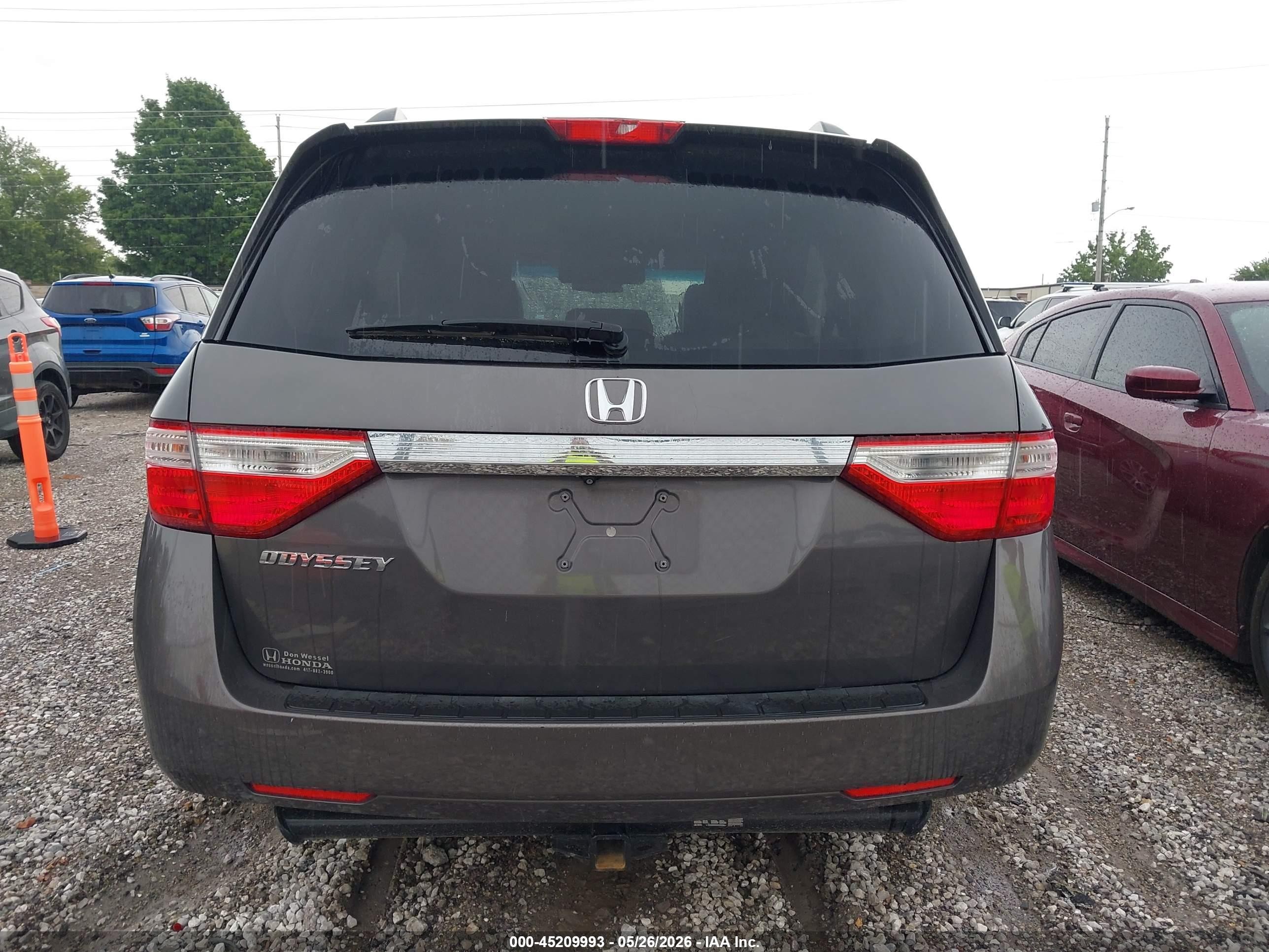 2012 Honda Odyssey Ex-l Серый vin: 5FNRL5H62CB144434