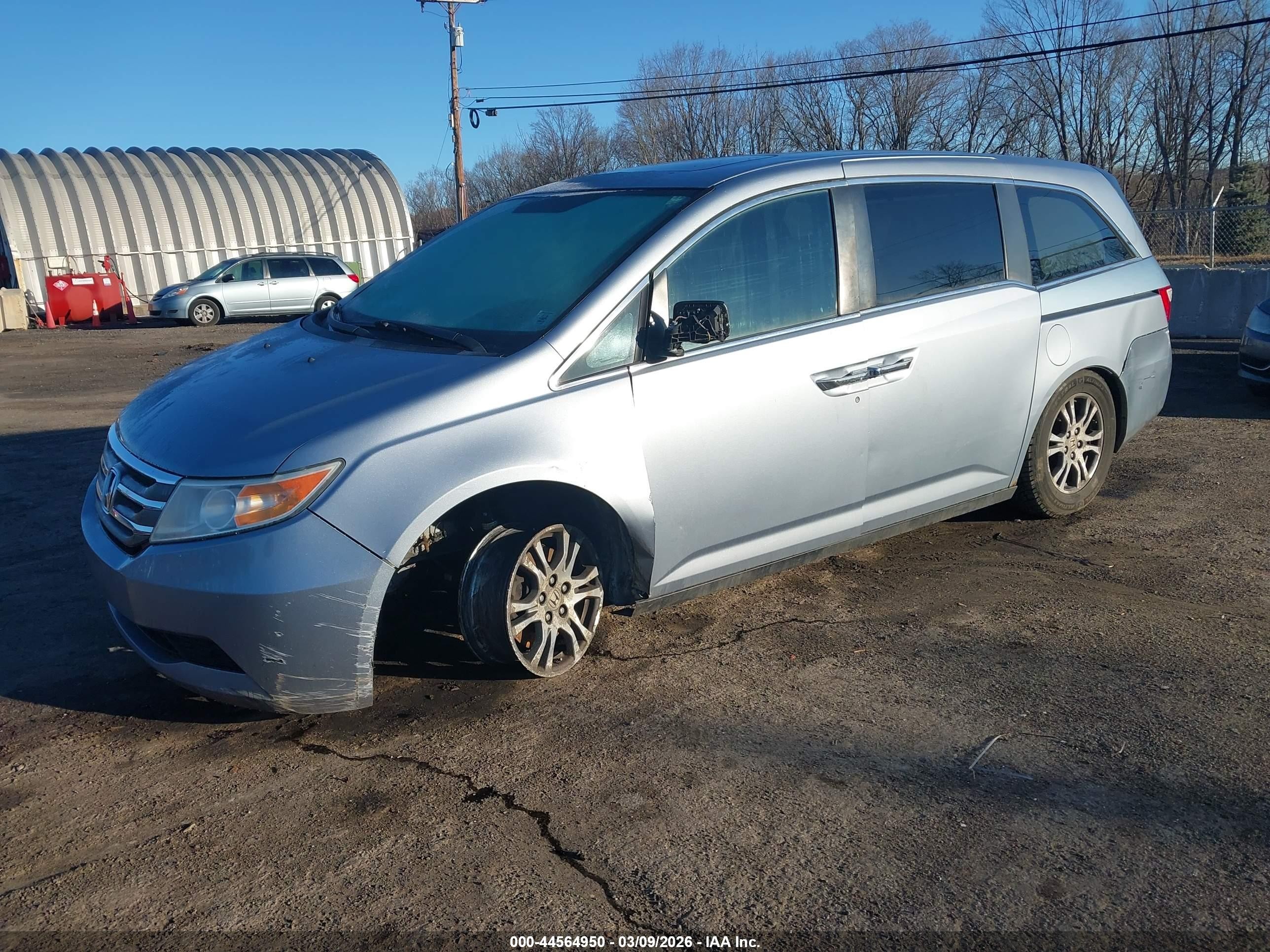 2013 Honda Odyssey Ex-l Blue vin: 5FNRL5H62DB014848