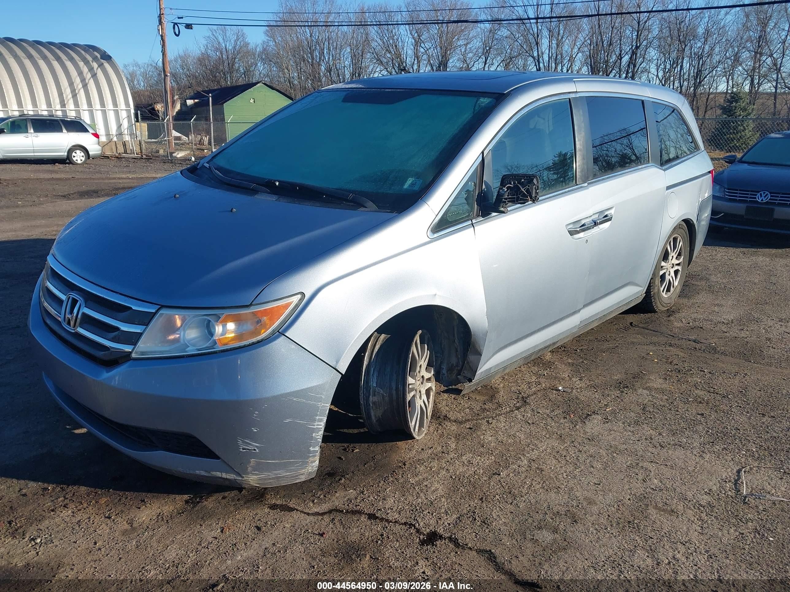 2013 Honda Odyssey Ex-l Blue vin: 5FNRL5H62DB014848