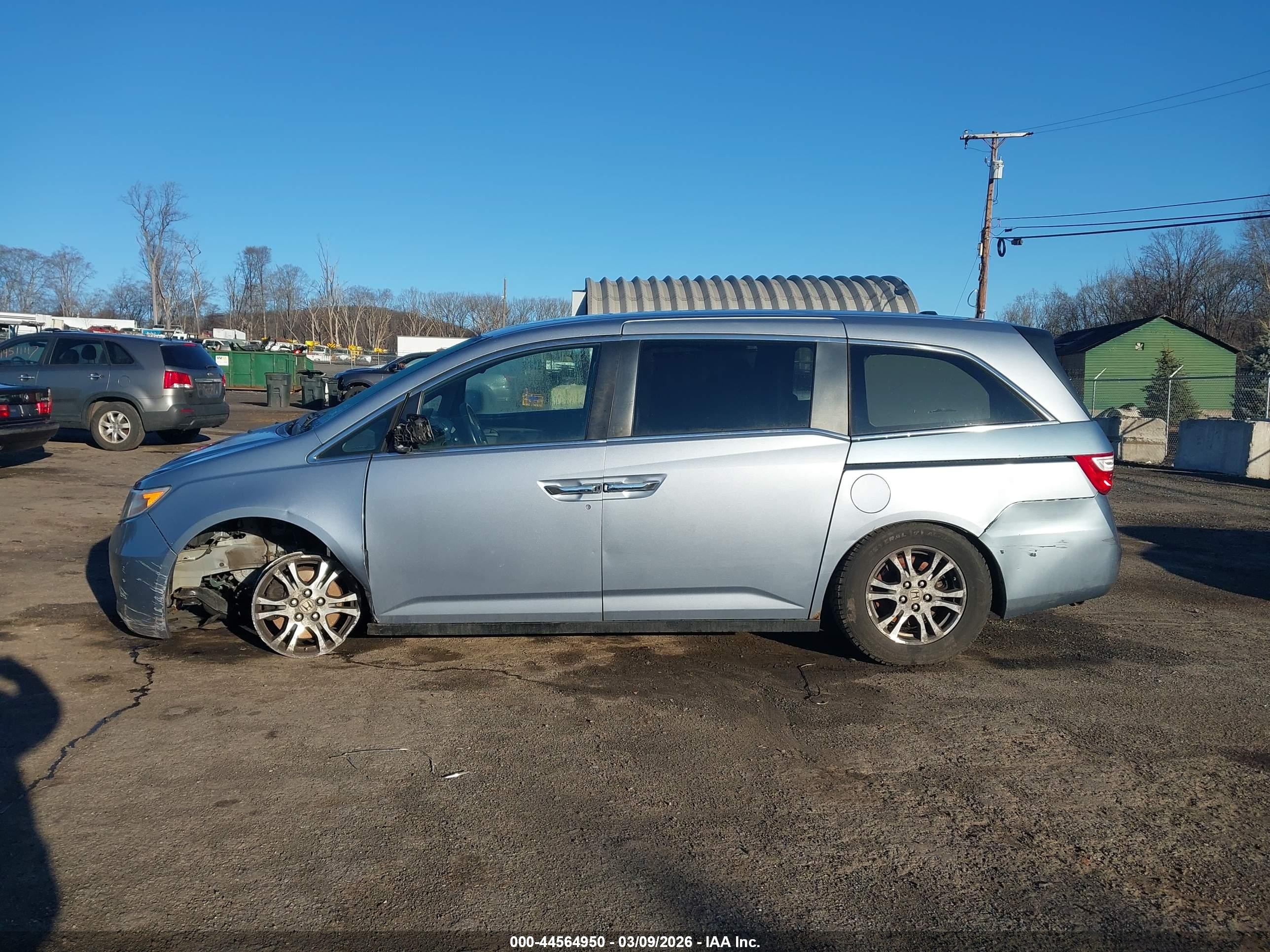 2013 Honda Odyssey Ex-l Blue vin: 5FNRL5H62DB014848