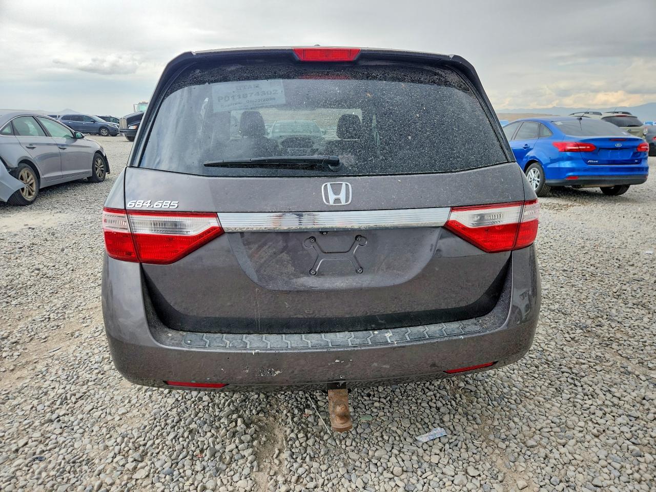 2013 Honda Odyssey Exl Gray vin: 5FNRL5H62DB018155