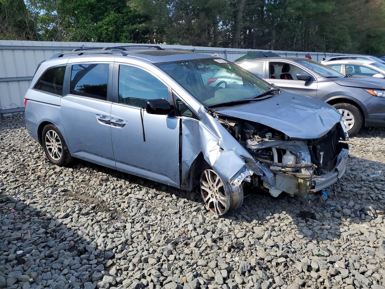 2013 Honda Odyssey Exl Blue vin: 5FNRL5H62DB030872
