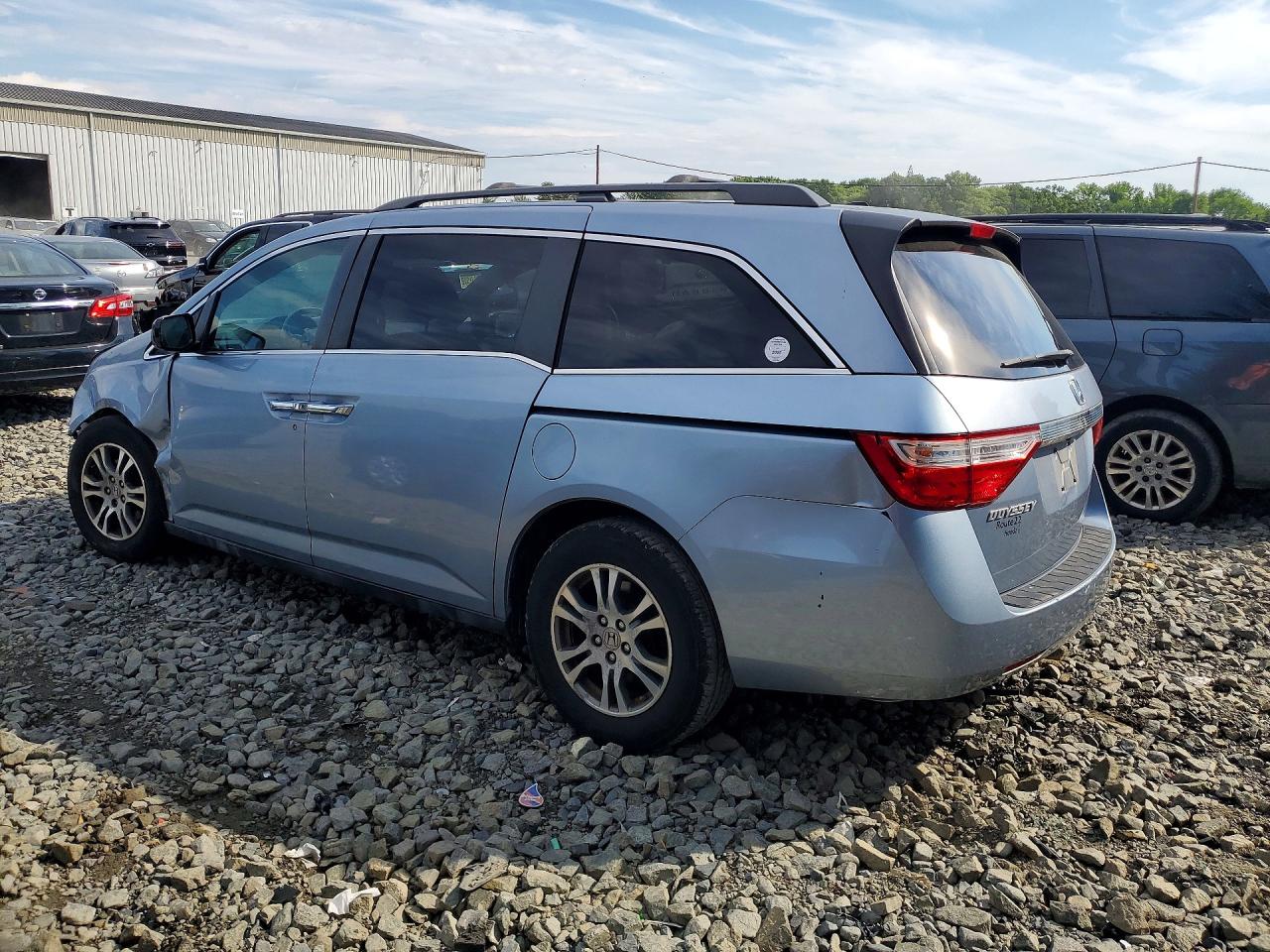 2013 Honda Odyssey Exl Blue vin: 5FNRL5H62DB030872