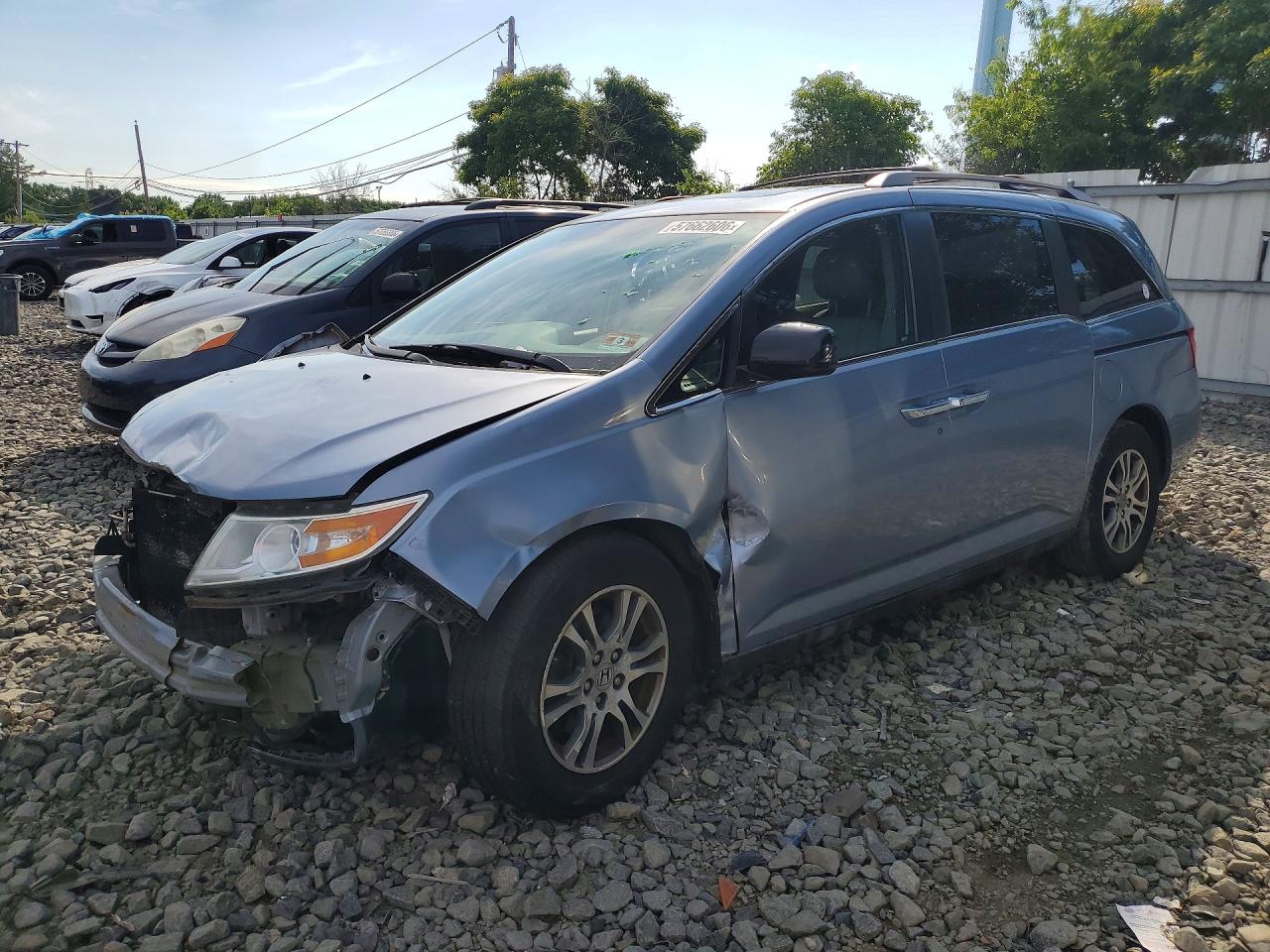 2013 Honda Odyssey Exl Blue vin: 5FNRL5H62DB030872
