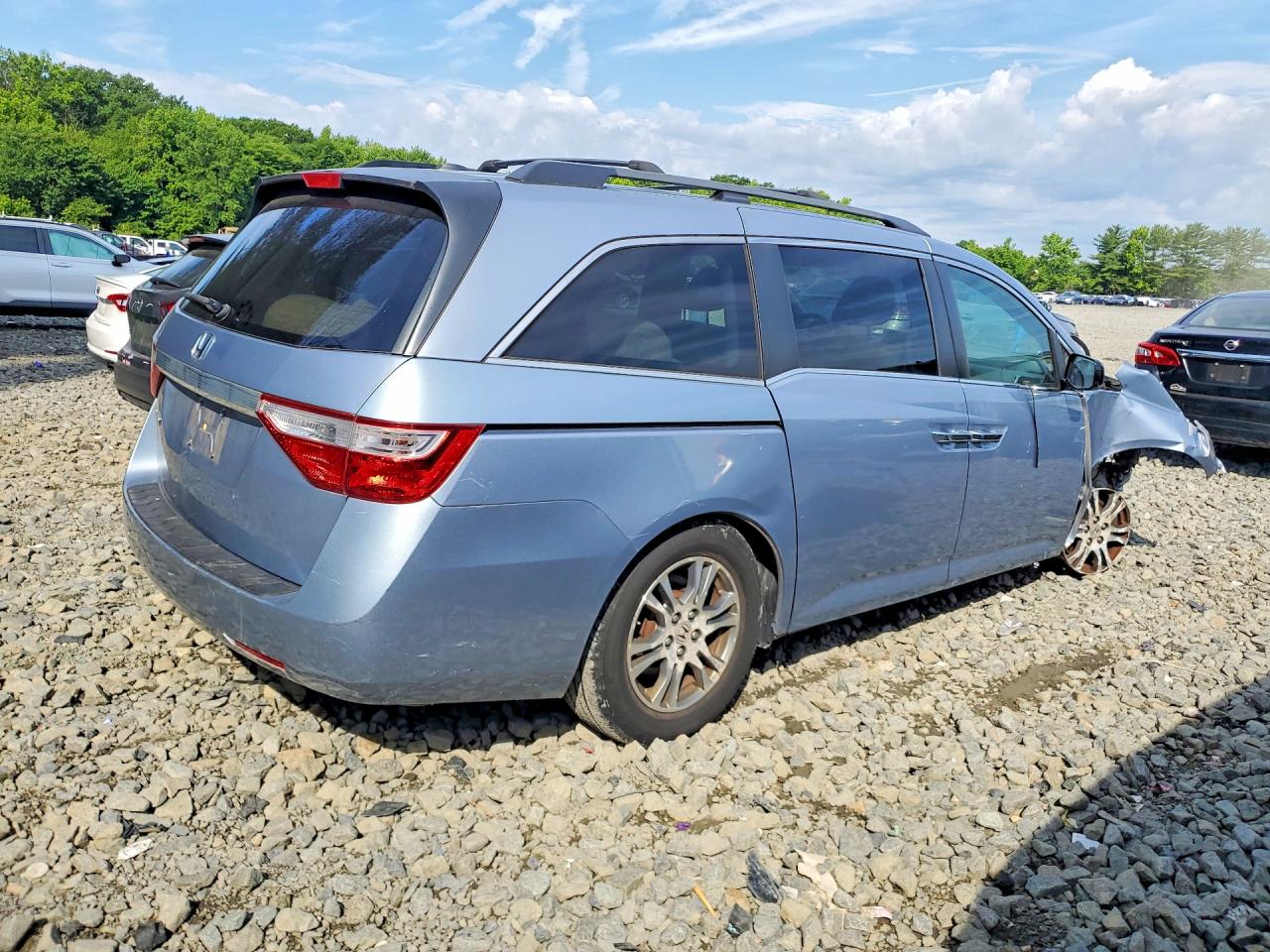 2013 Honda Odyssey Exl Blue vin: 5FNRL5H62DB030872