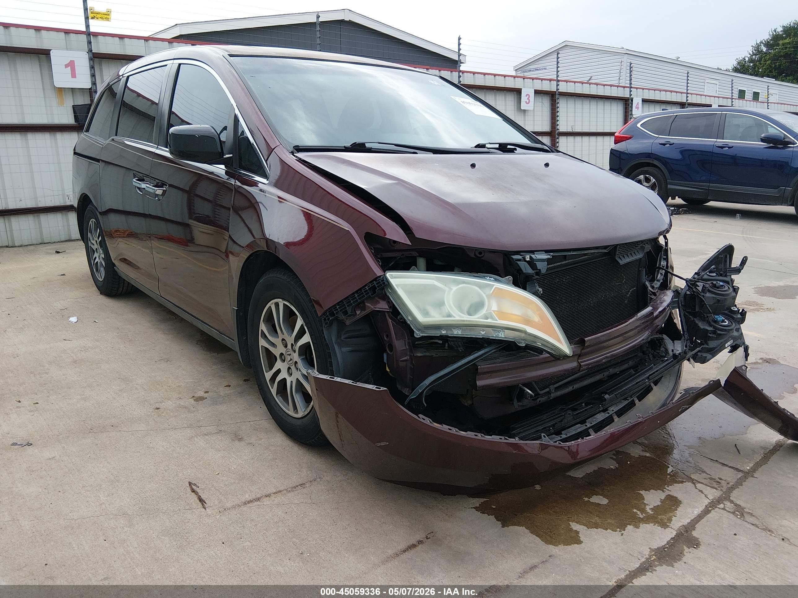 2013 Honda Odyssey Ex-l Maroon vin: 5FNRL5H62DB033268