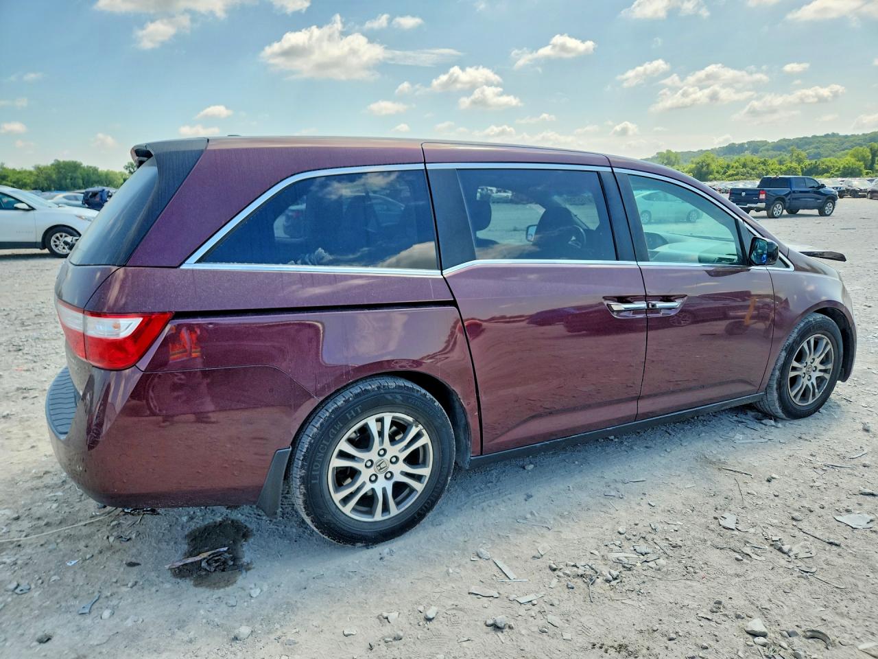 2013 Honda Odyssey Exl Burgundy vin: 5FNRL5H62DB033321