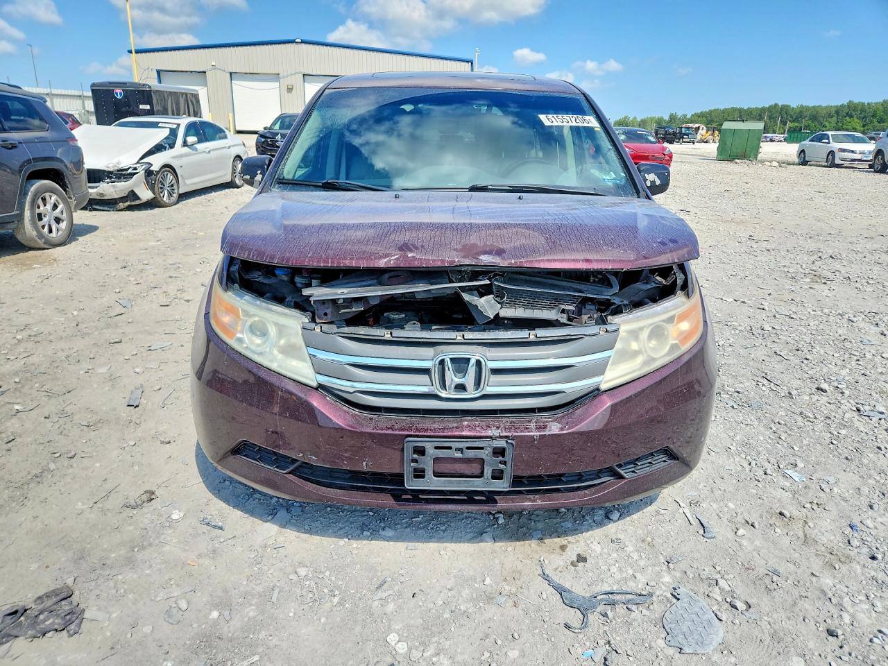 2013 Honda Odyssey Exl Burgundy vin: 5FNRL5H62DB033321